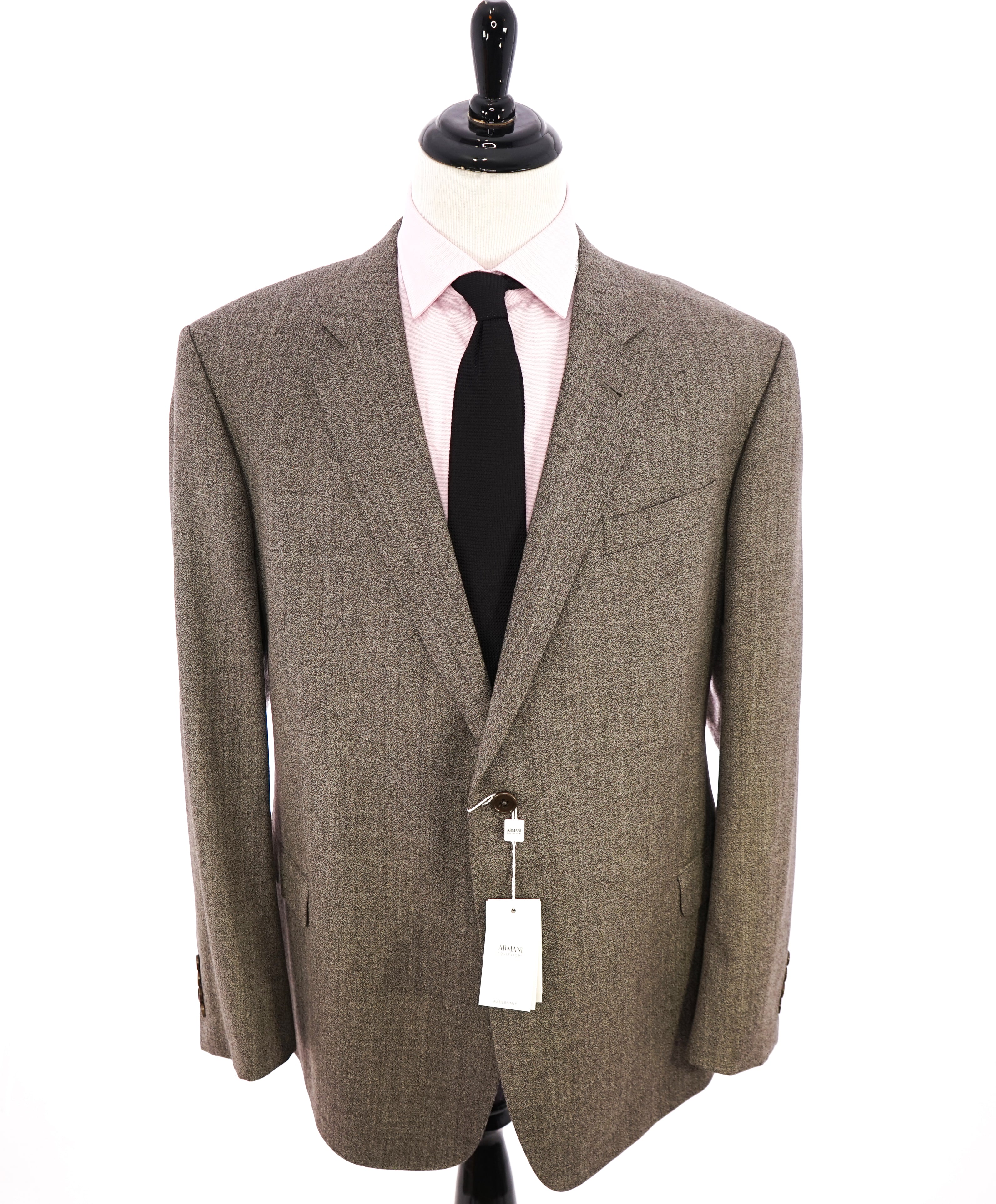 ARMANI COLLEZIONI - "G Line" MELANGE Brown & Gray 2-Button Suit - 50R