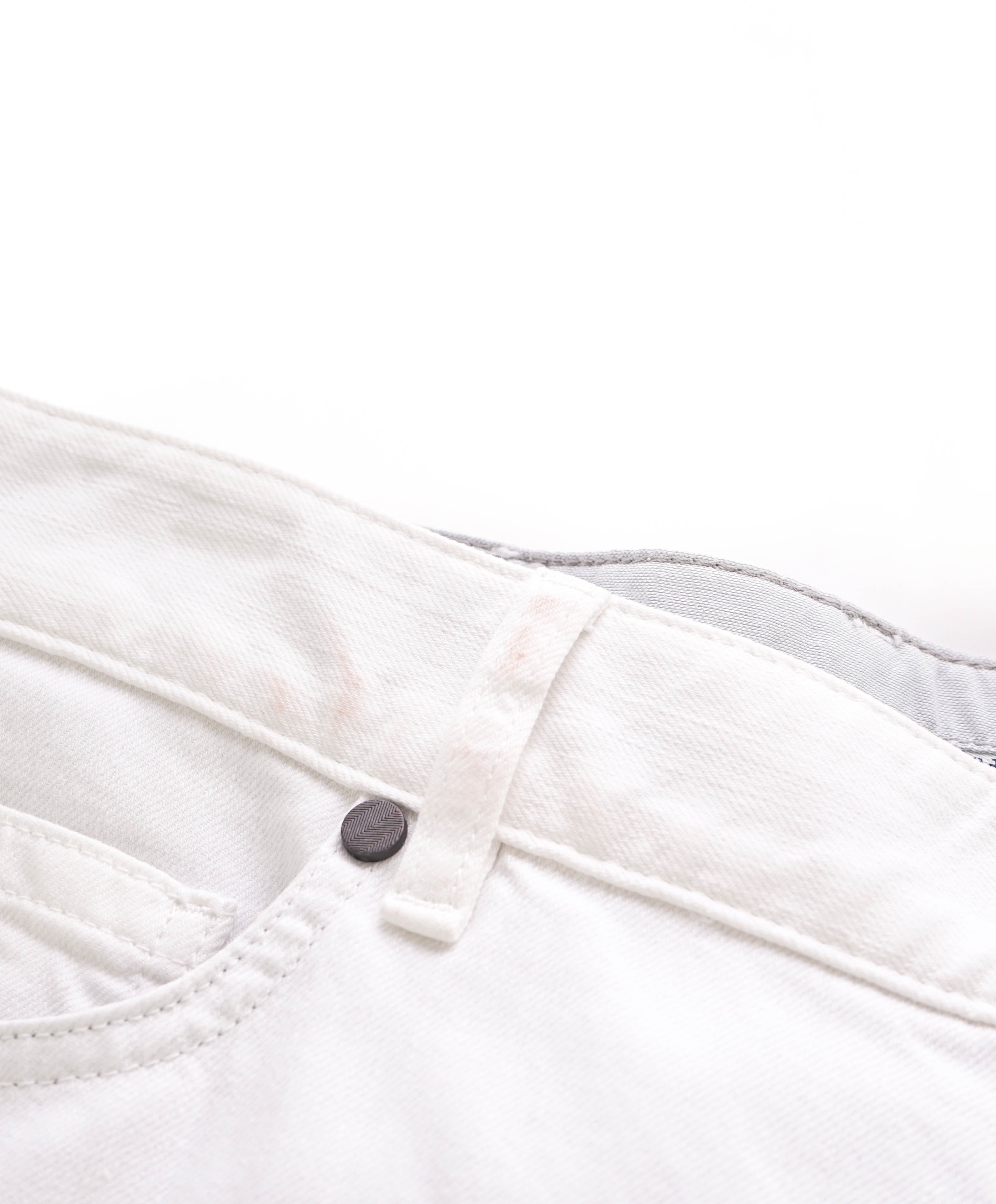 ERMENEGILDO ZEGNA - White 5-Pocket Jeans Logo Detailing - 36W