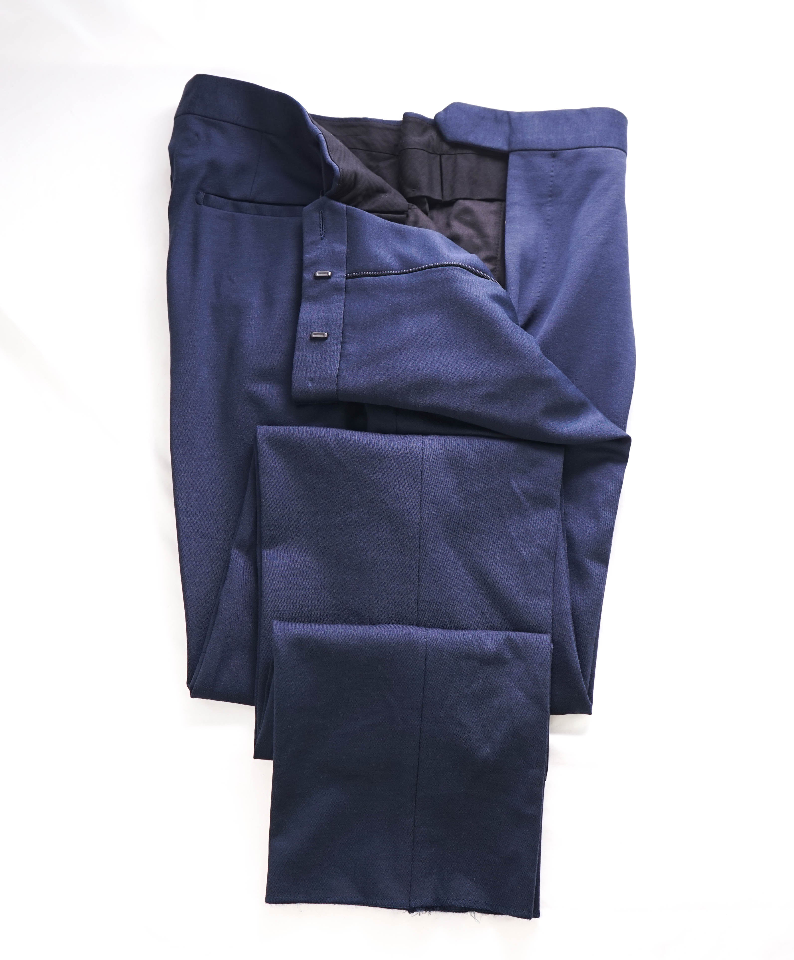 BURBERRY LONDON - *SIDE TABS* ITALY Blue Flat Front Dress Pants - 36W