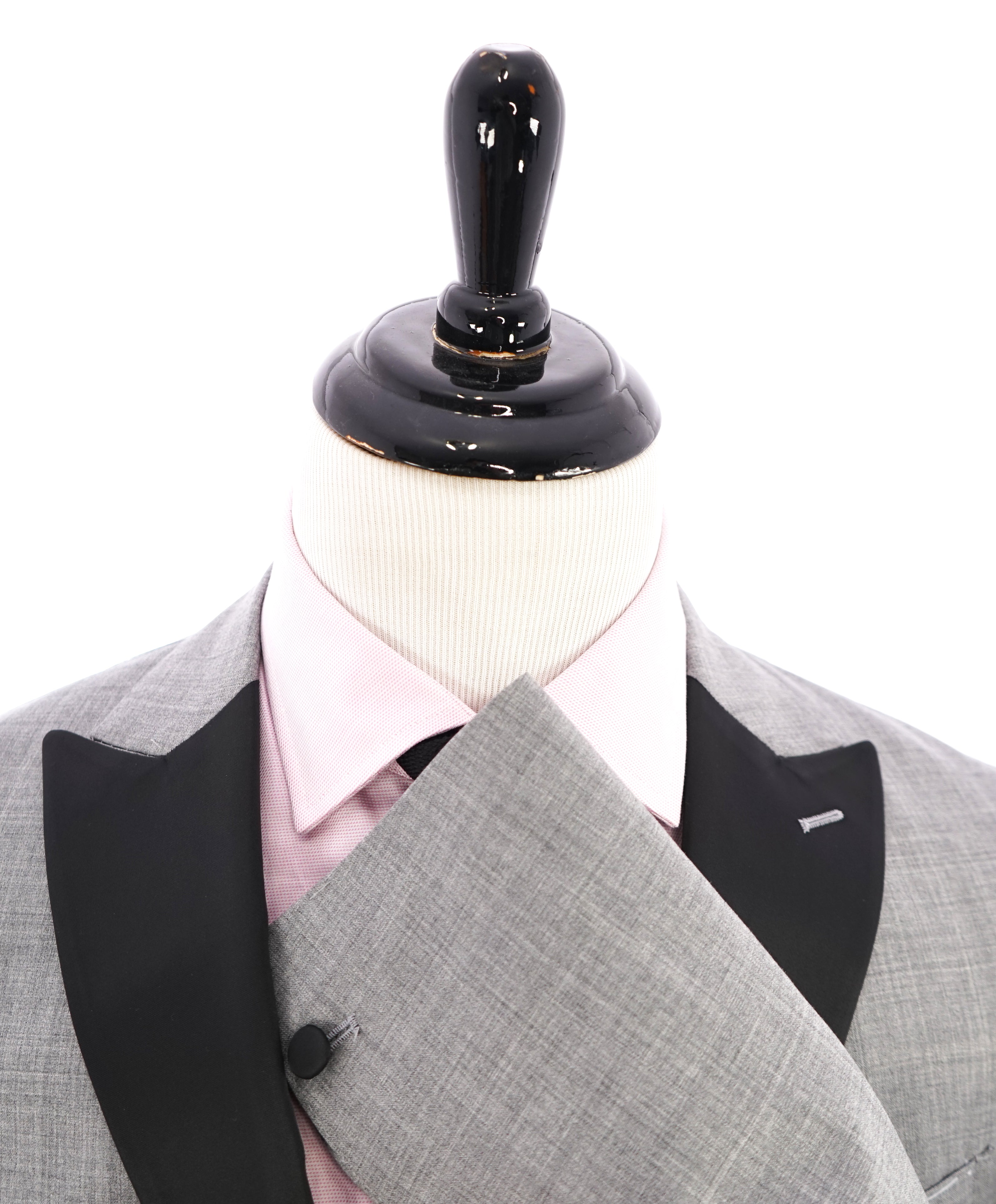 ELEVENTY - "PLATINUM" Hand Made Gray Peak Lapel Tuxedo Unconstructed - 36R