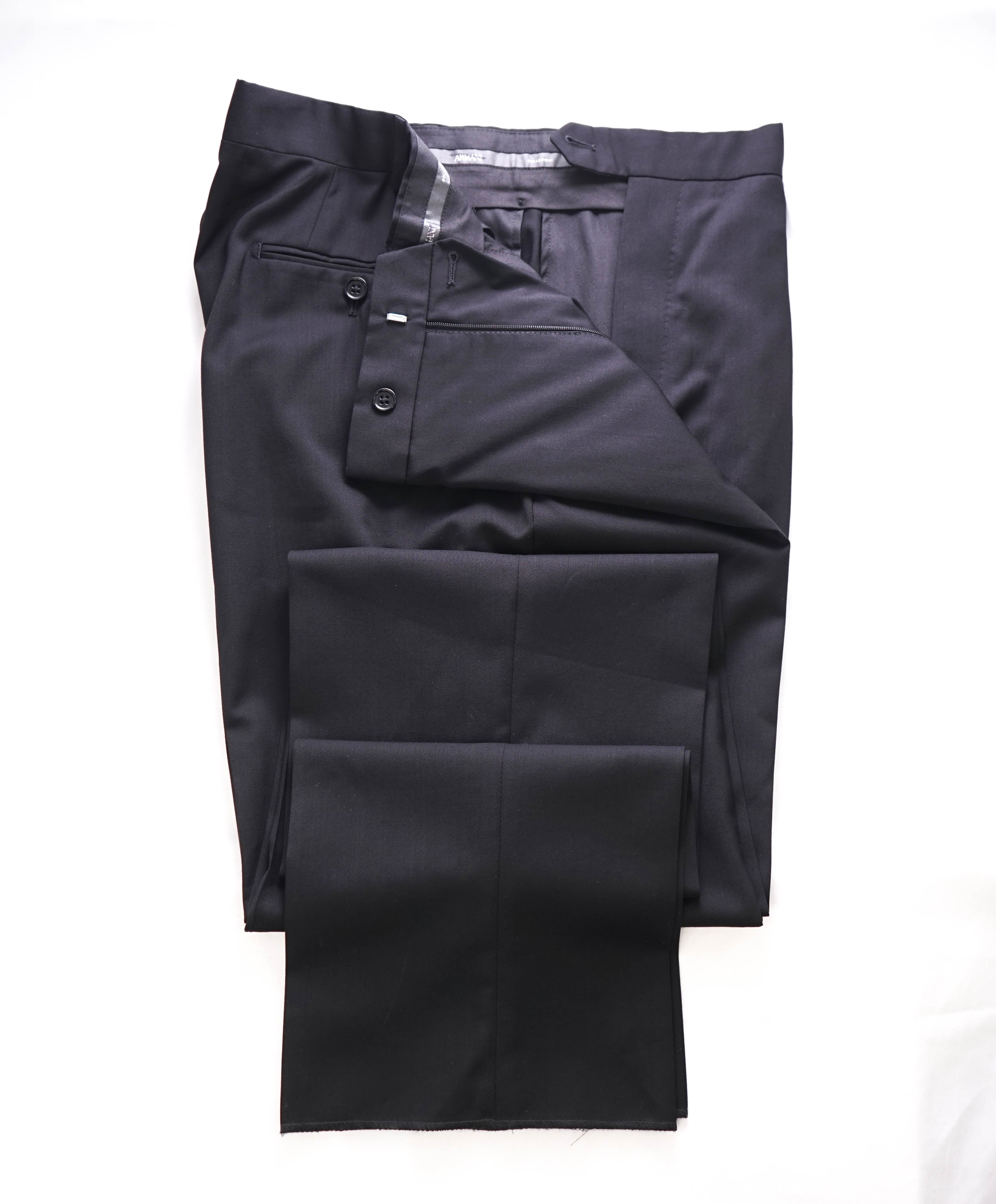 ARMANI COLLEZIONI - *CLOSET STAPLE* Black Flat Front Dress Pants - 40W