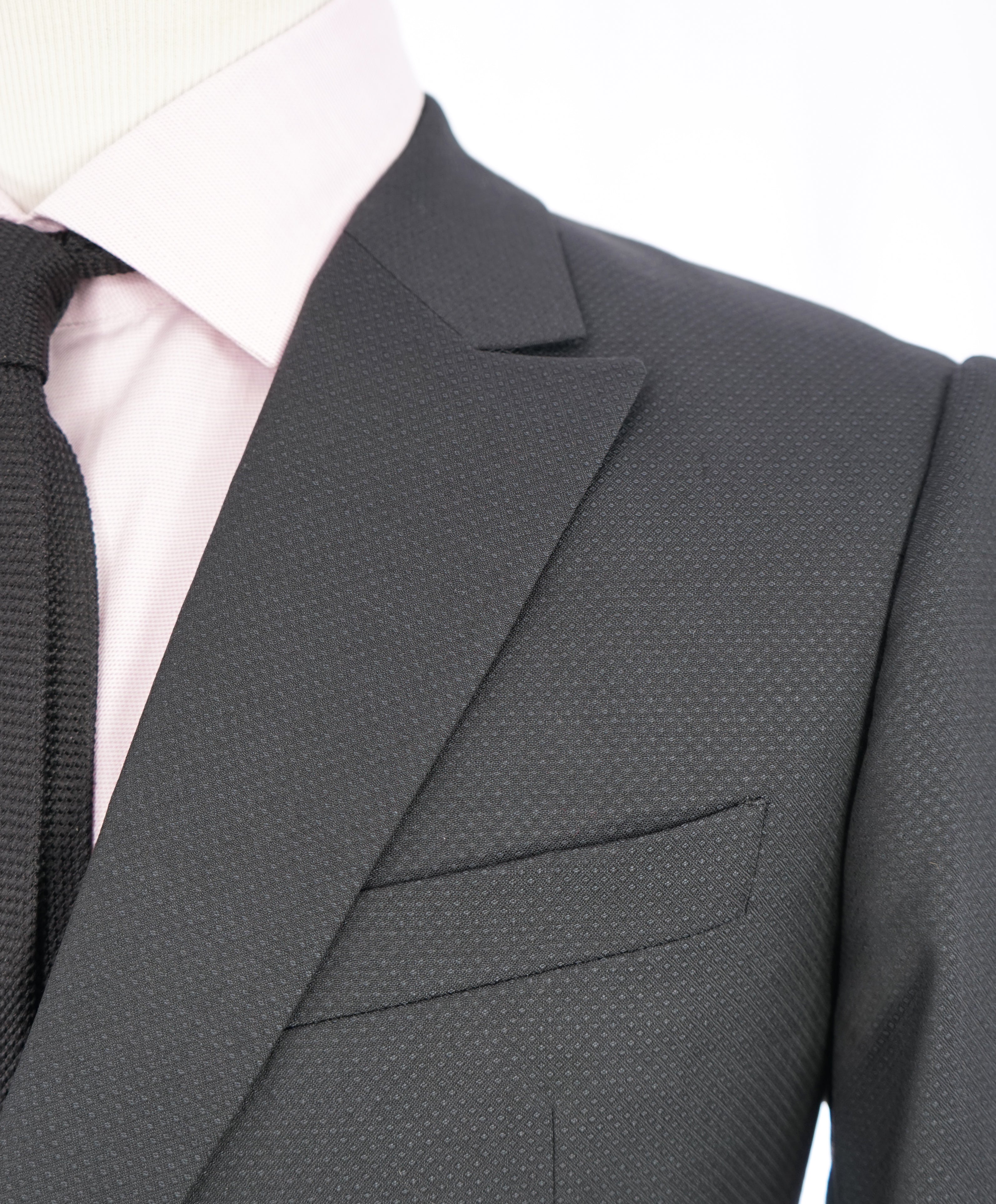 EMPORIO ARMANI - "M LINE" Drop 8 Made In Italy Geometric 1-Button Suit - 42S