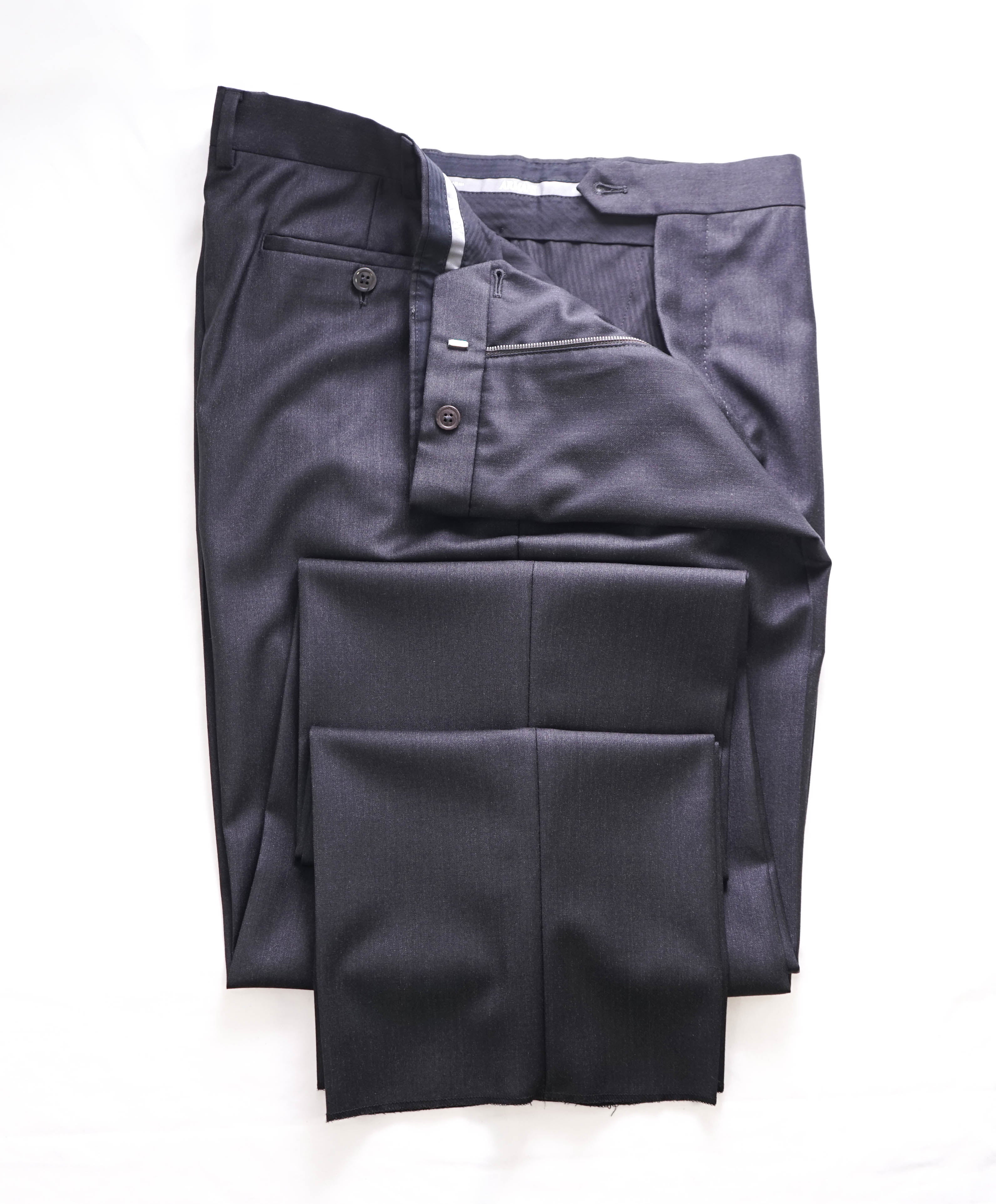 ARMANI COLLEZIONI - Gray *CLOSET STAPLE* Wool Flat Front Dress Pants - 42W