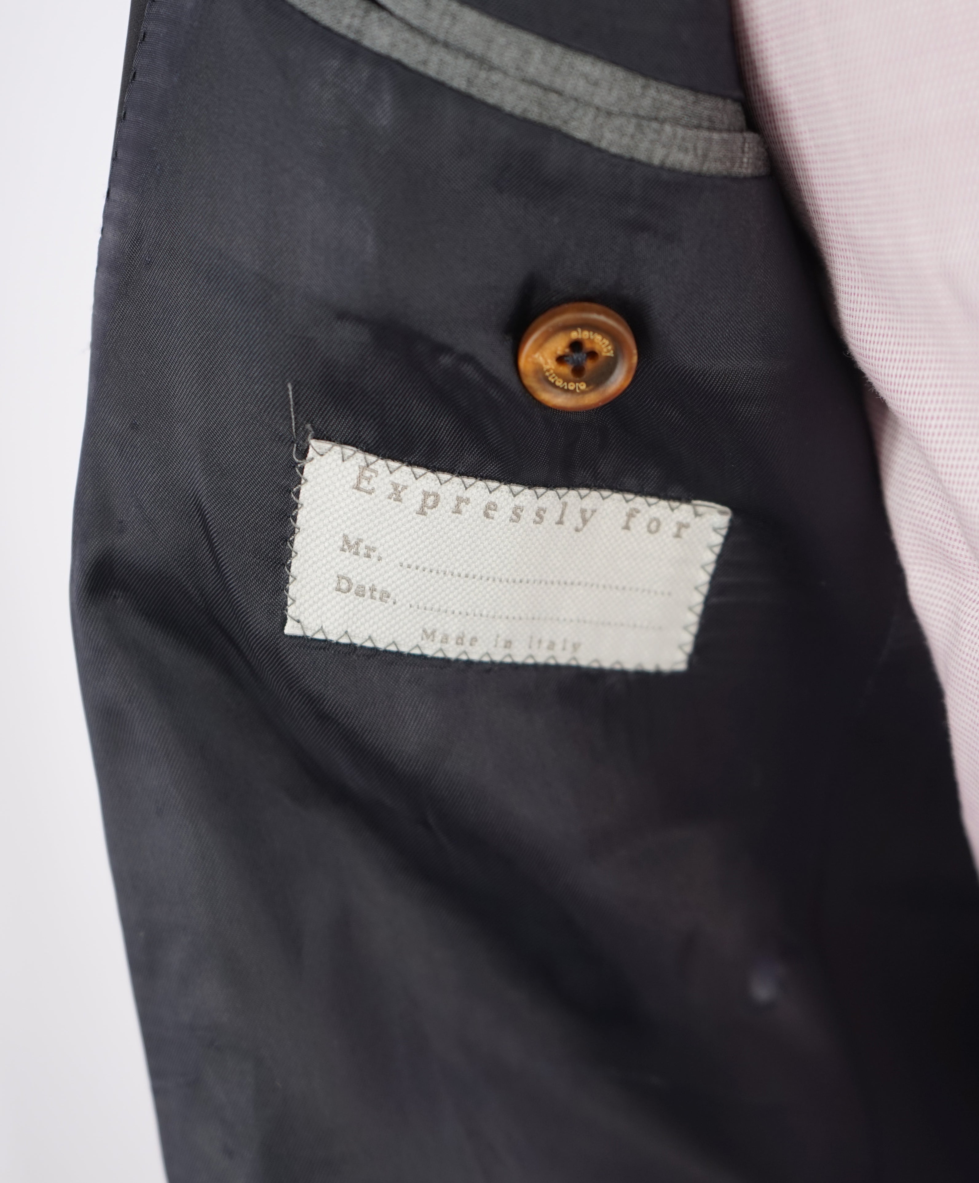 ELEVENTY - "PLATINUM" Hand Made Blue SHAWL COLLAR Tuxedo Unconstructed - 40R