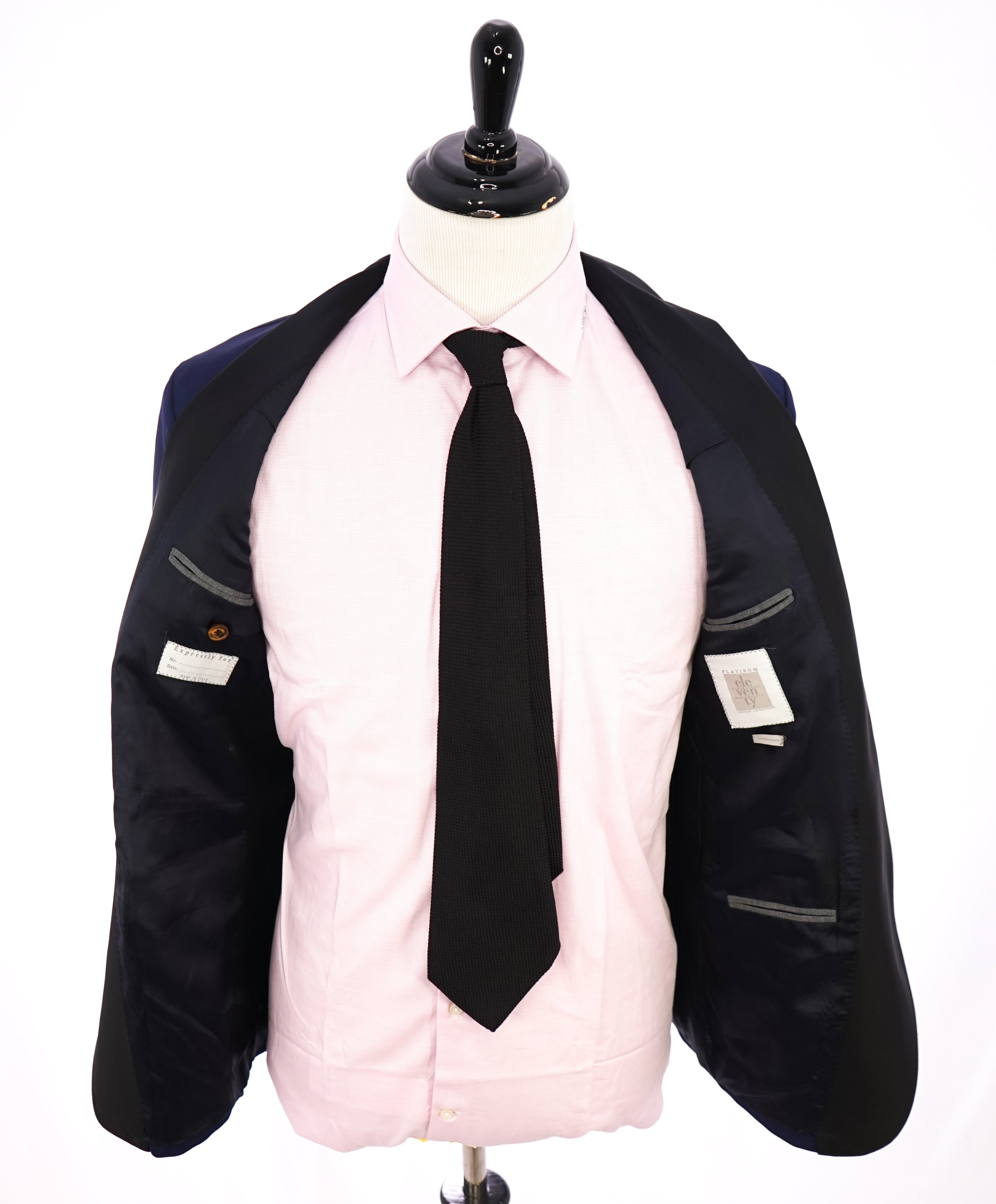 ELEVENTY - "PLATINUM" Hand Made Blue SHAWL COLLAR Tuxedo Unconstructed - 40R