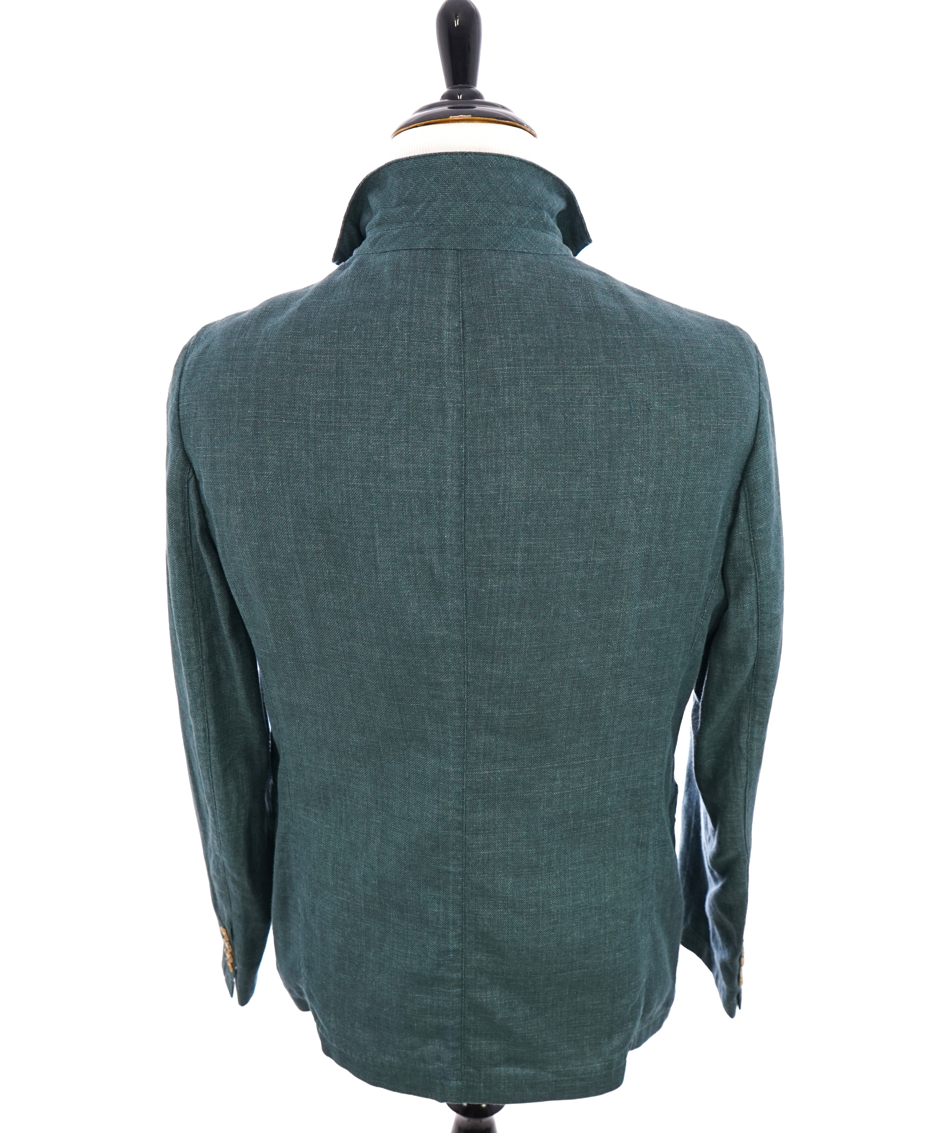 ARMANI COLLEZIONI - Sage Green W Cream Buttons Semi-Lined Linen Blazer - 42R