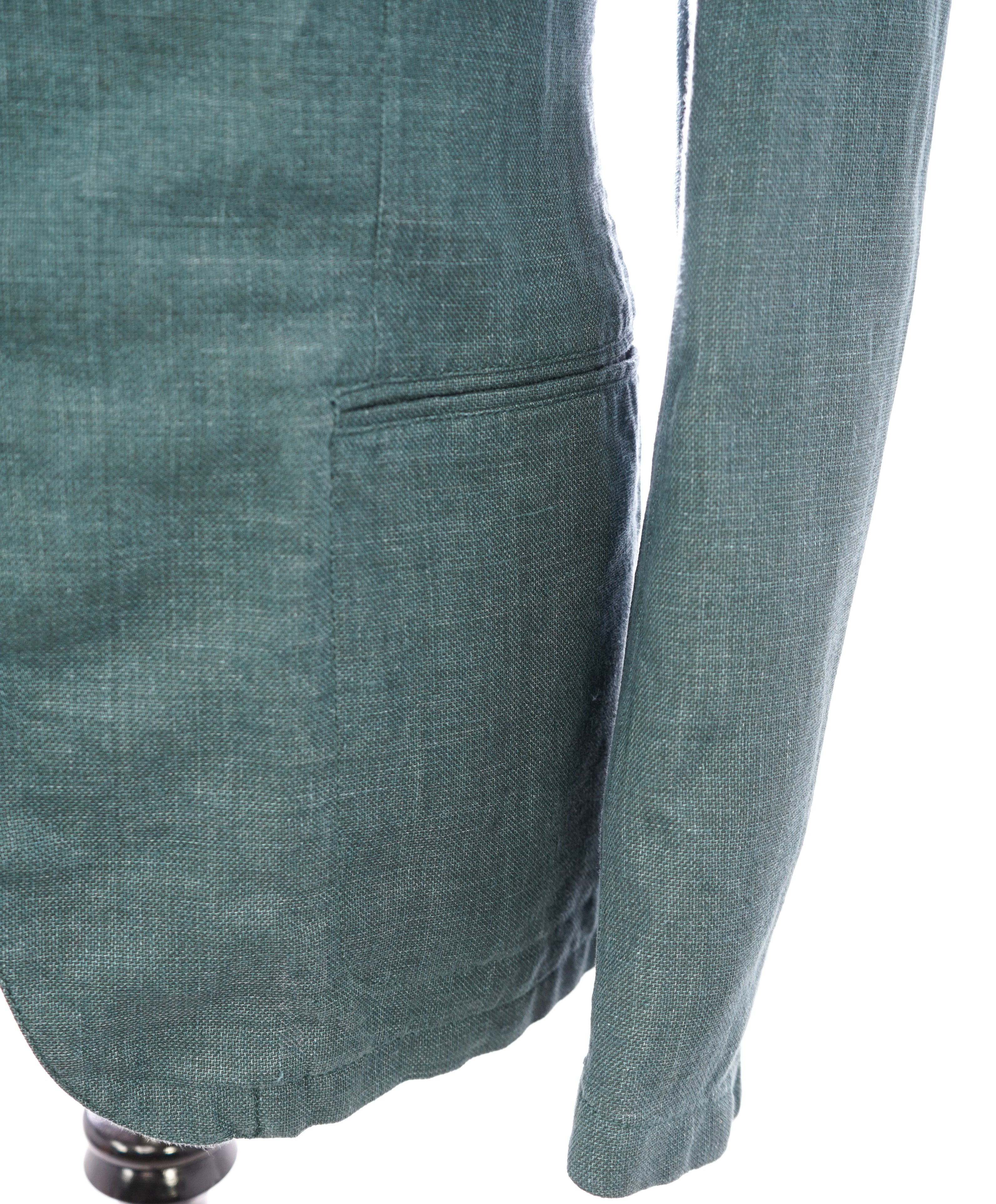 ARMANI COLLEZIONI - Sage Green W Cream Buttons Semi-Lined Linen Blazer - 42R