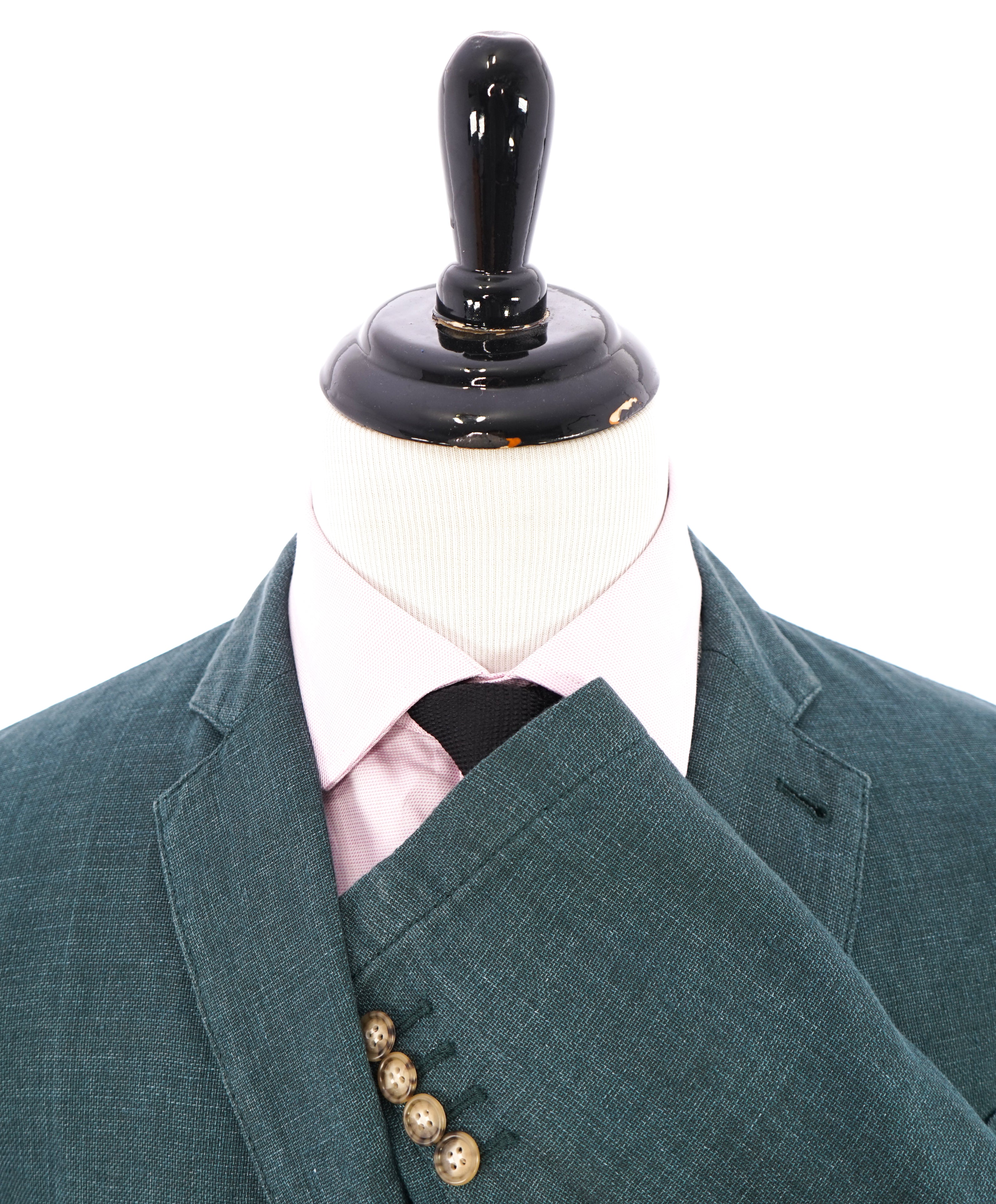 ARMANI COLLEZIONI - Sage Green W Cream Buttons Semi-Lined Linen Blazer - 42R