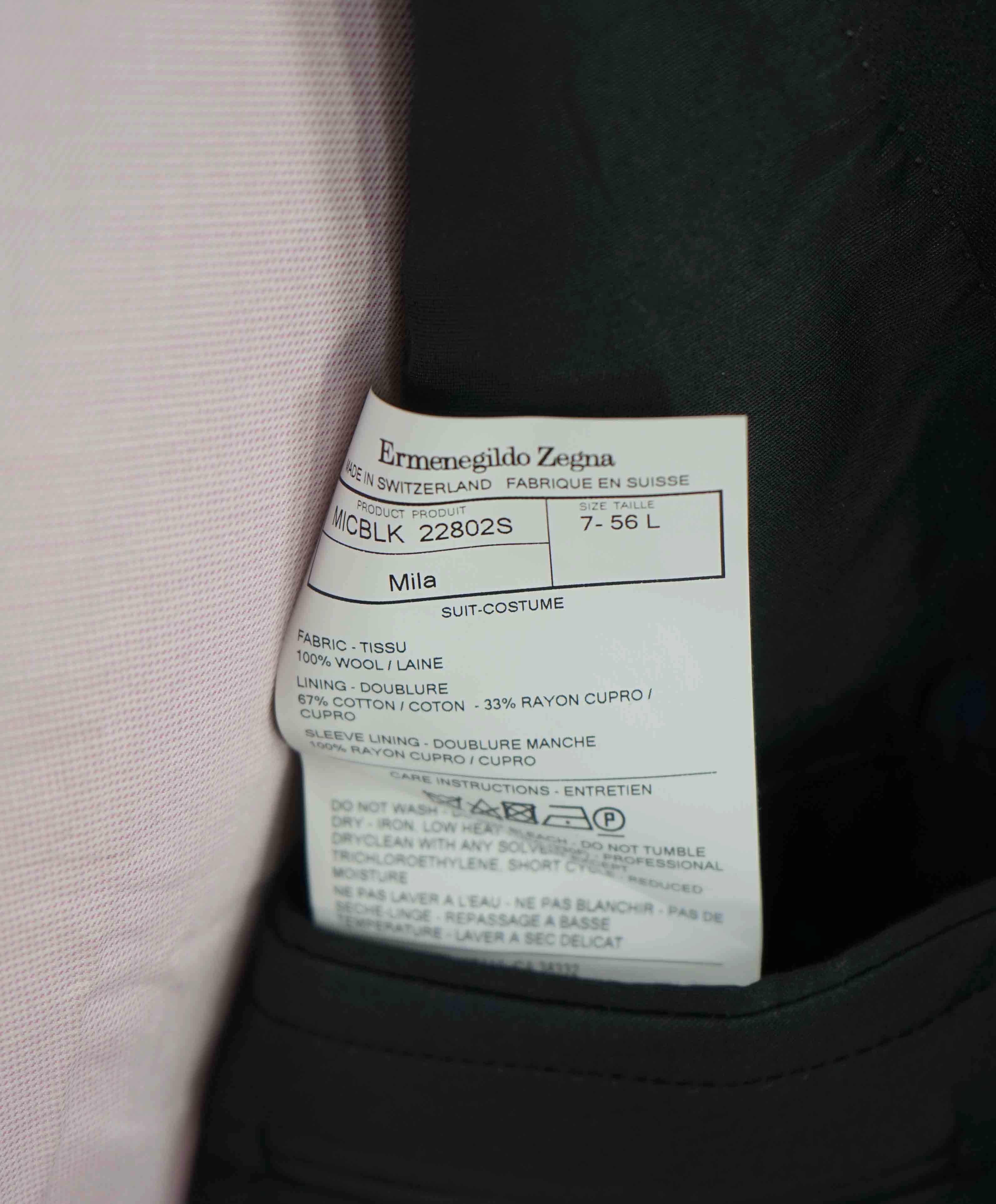 $3,995 ERMENEGILDO ZEGNA -"MICRONSPHERE MILA" PEAK LAPEL Tuxedo - 46L