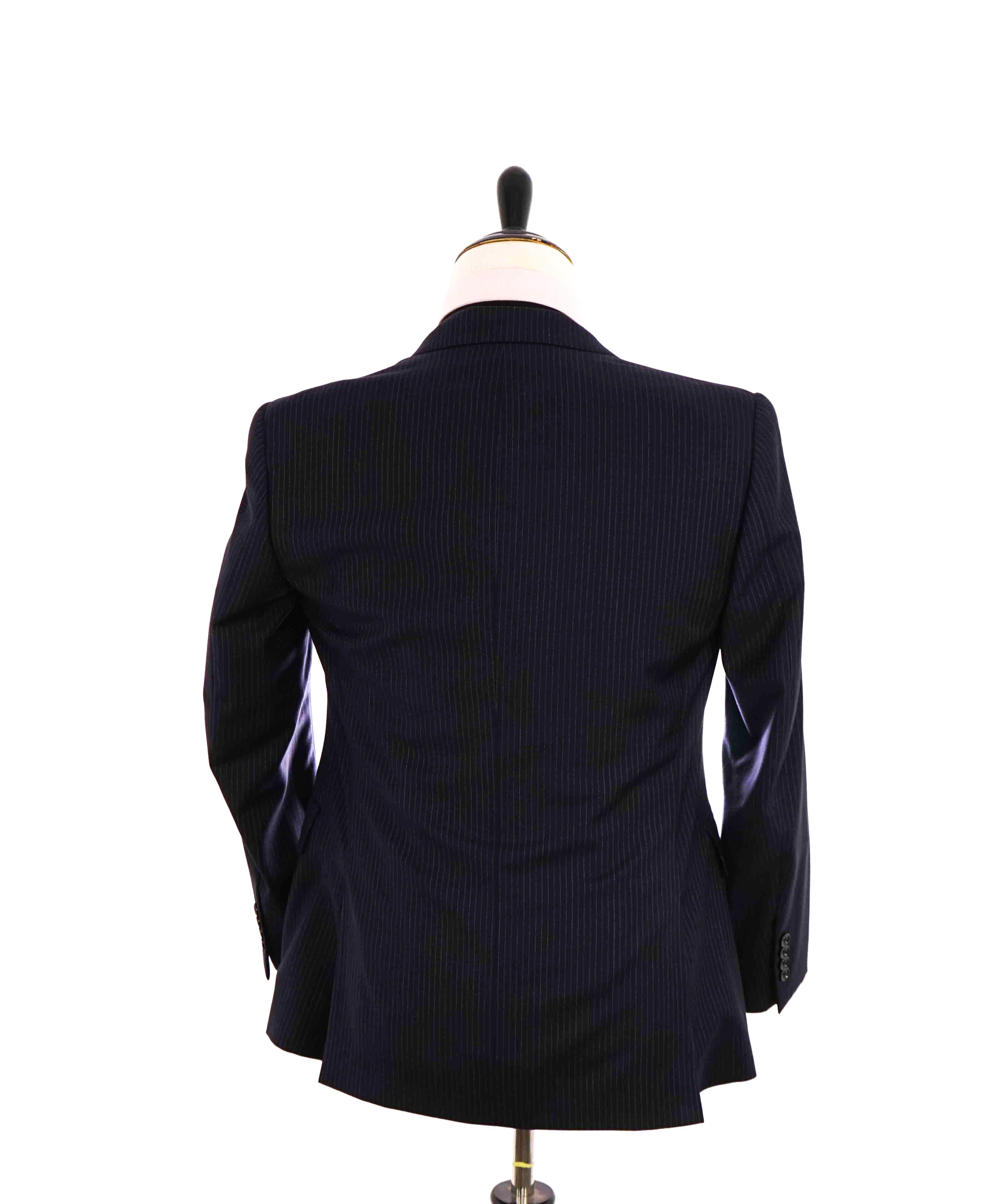 $1,595 RALPH LAUREN BLACK LABEL - Navy Textured Peak Lapel Blazer - 38S