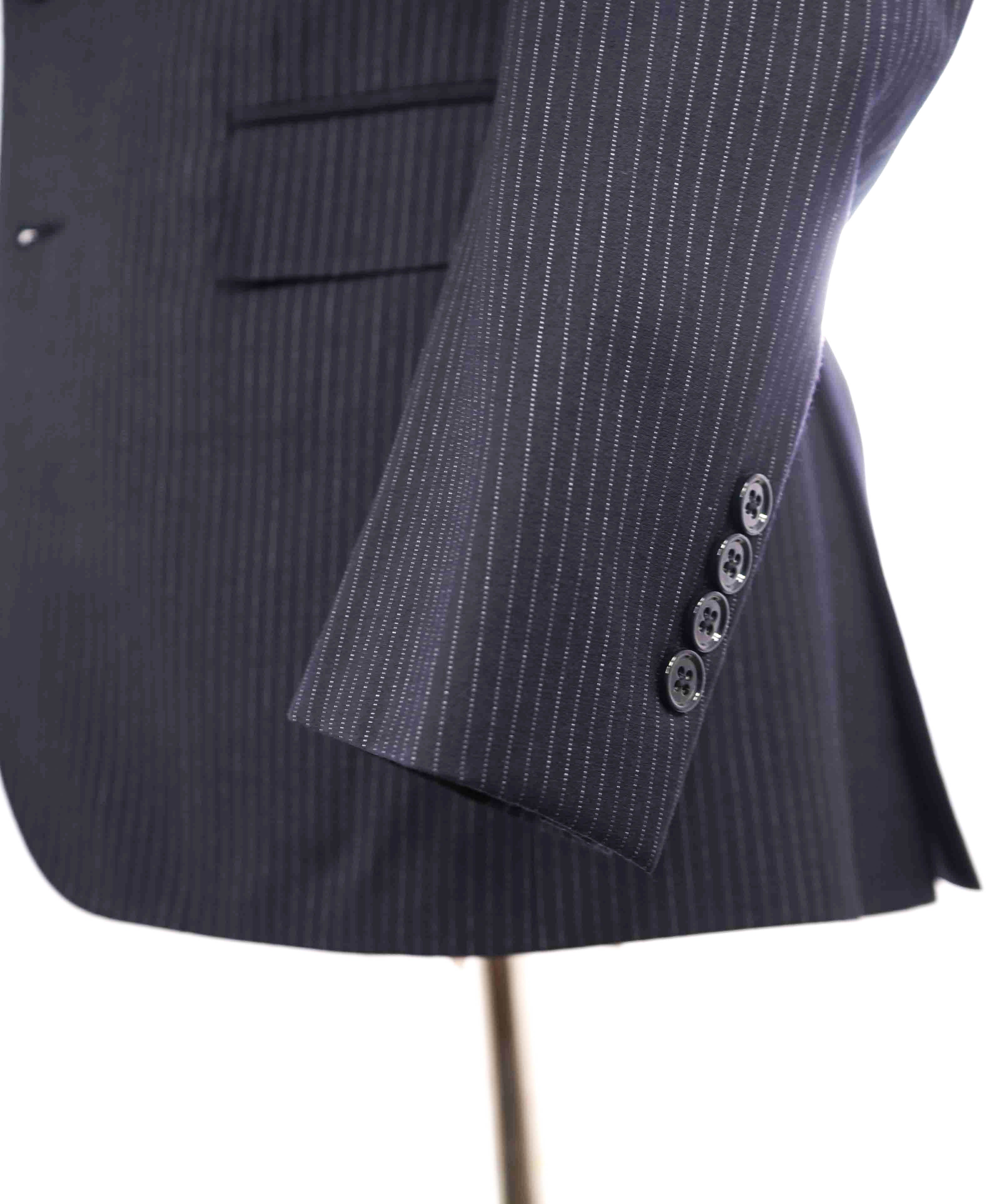 $1,595 RALPH LAUREN BLACK LABEL - Navy Textured Peak Lapel Blazer - 38S