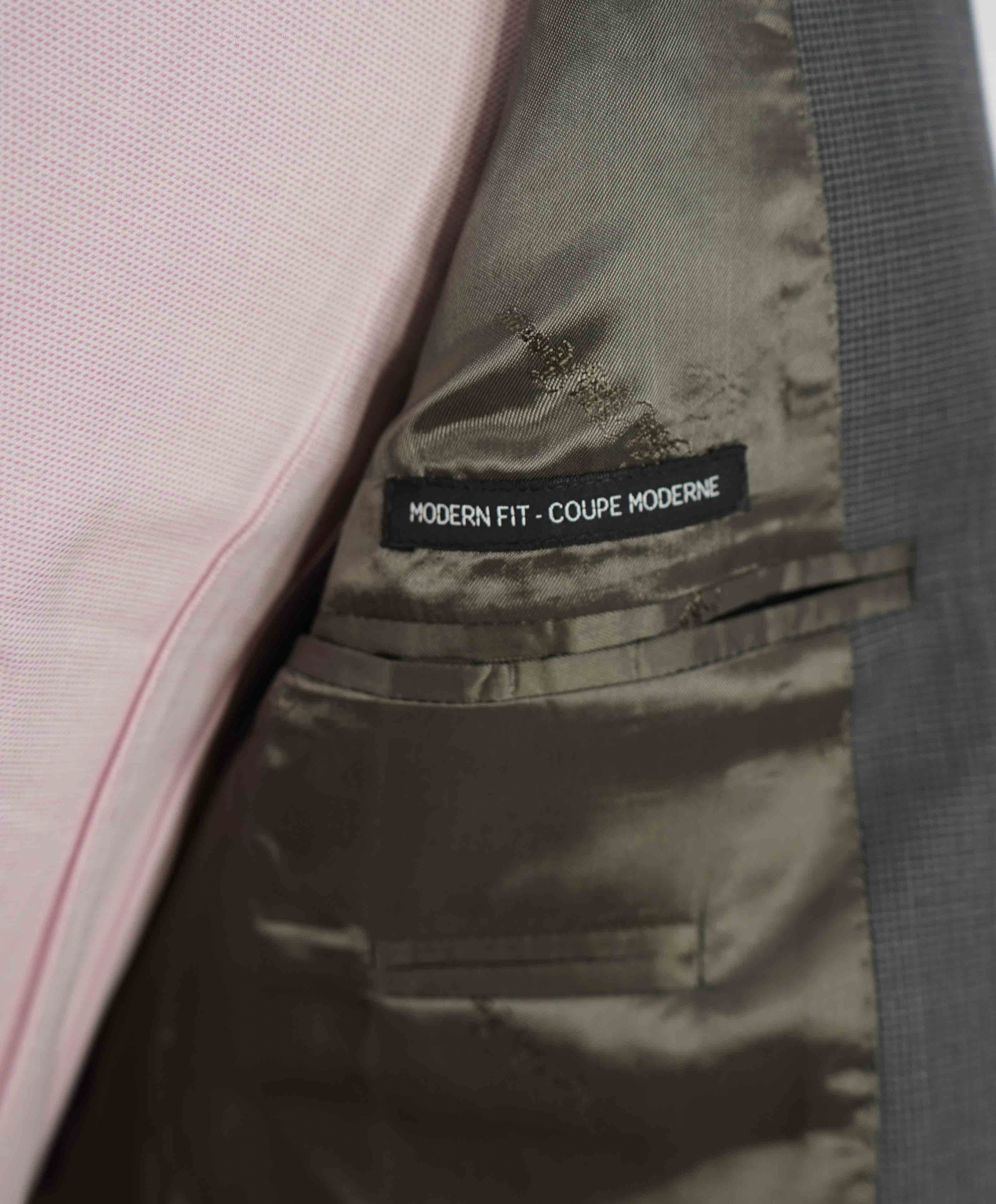 $995 ERMENEGILDO ZEGNA -By SAKS FIFTH AVENUE Gray Check Blazer- 40R