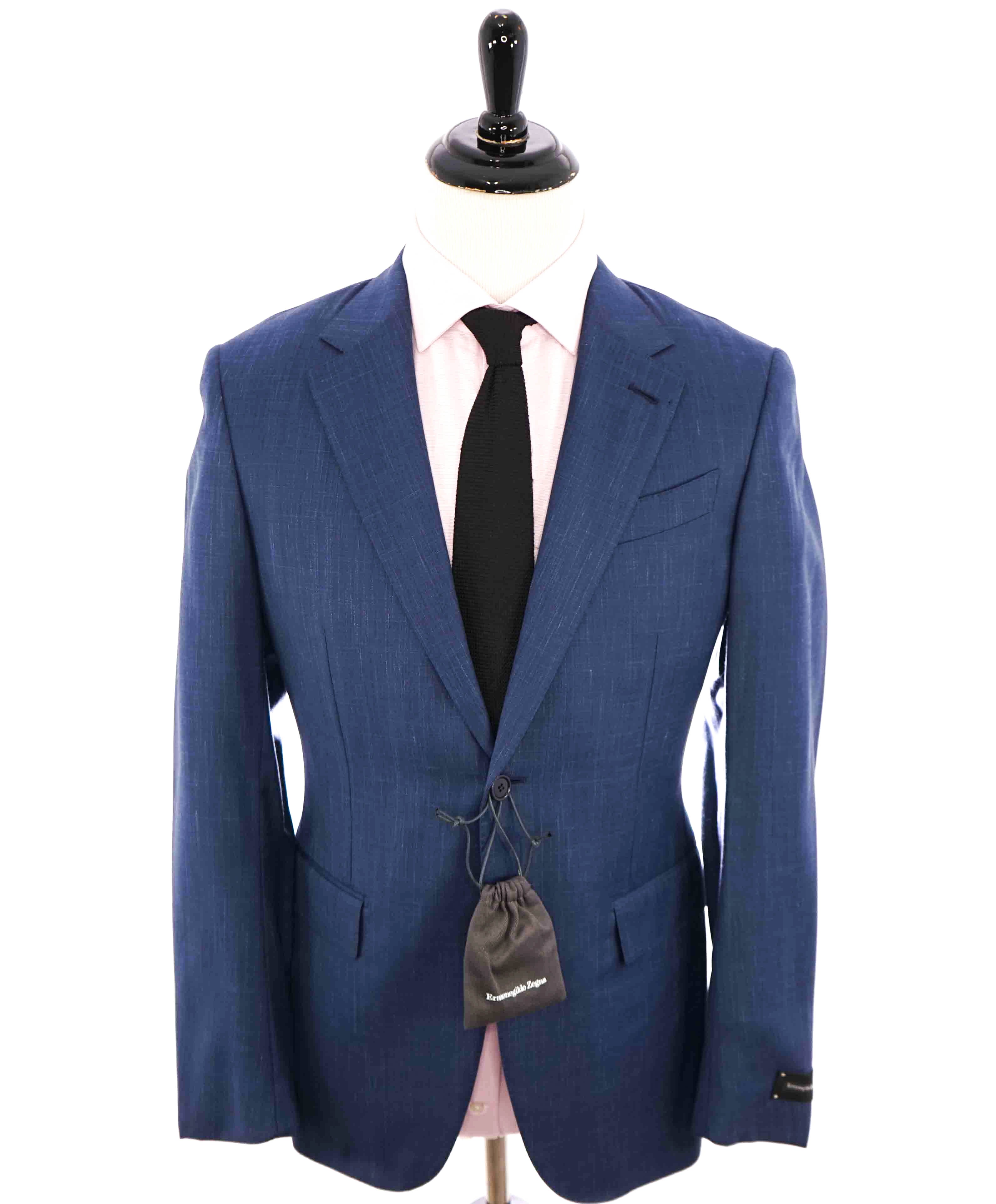 $3,290 ERMENEGILDO ZEGNA- “TORFEO SUMMER” Baby Blue W/SLK/L Blazer- 38R