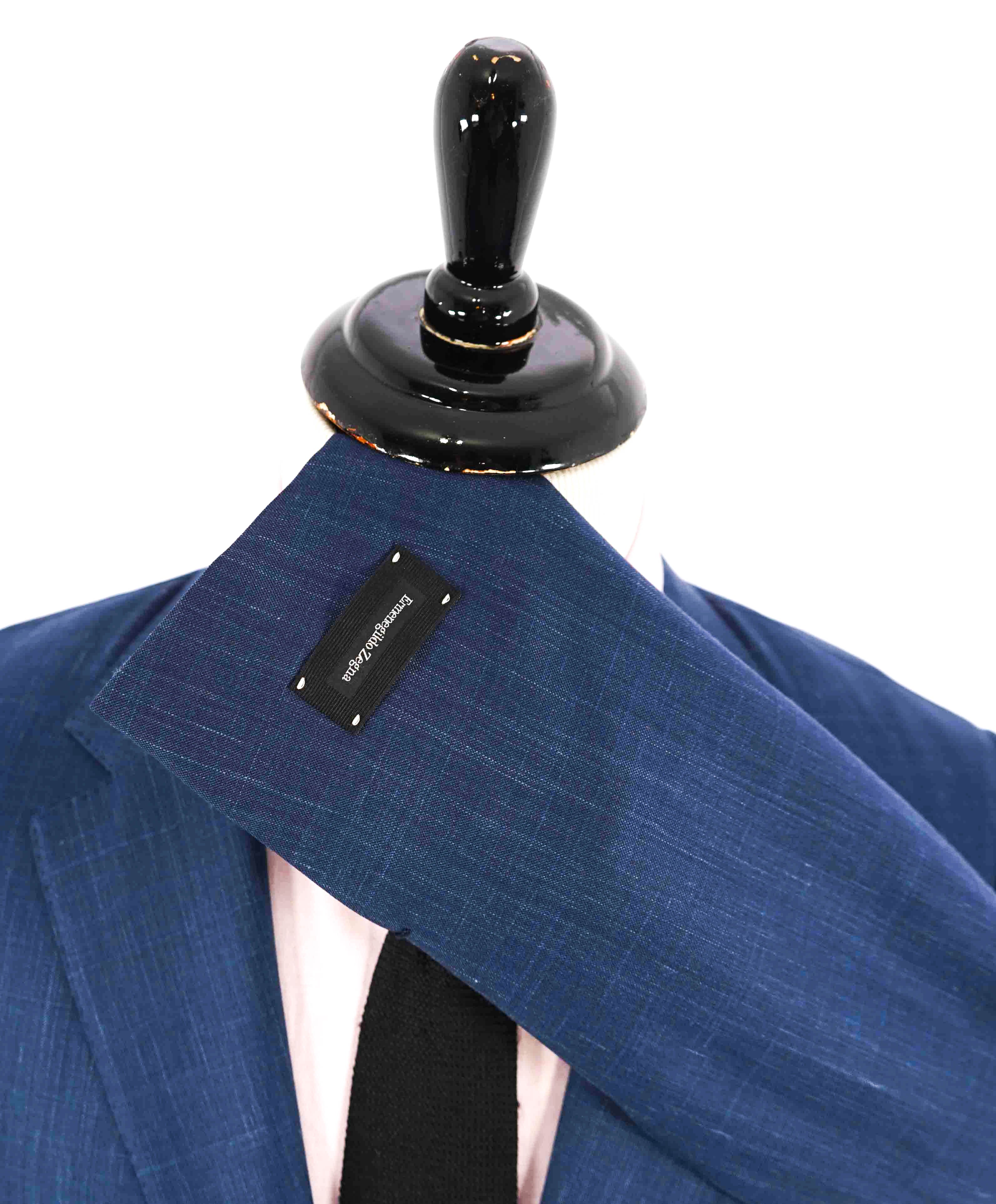 $3,290 ERMENEGILDO ZEGNA- “TORFEO SUMMER” Baby Blue W/SLK/L Blazer- 38R