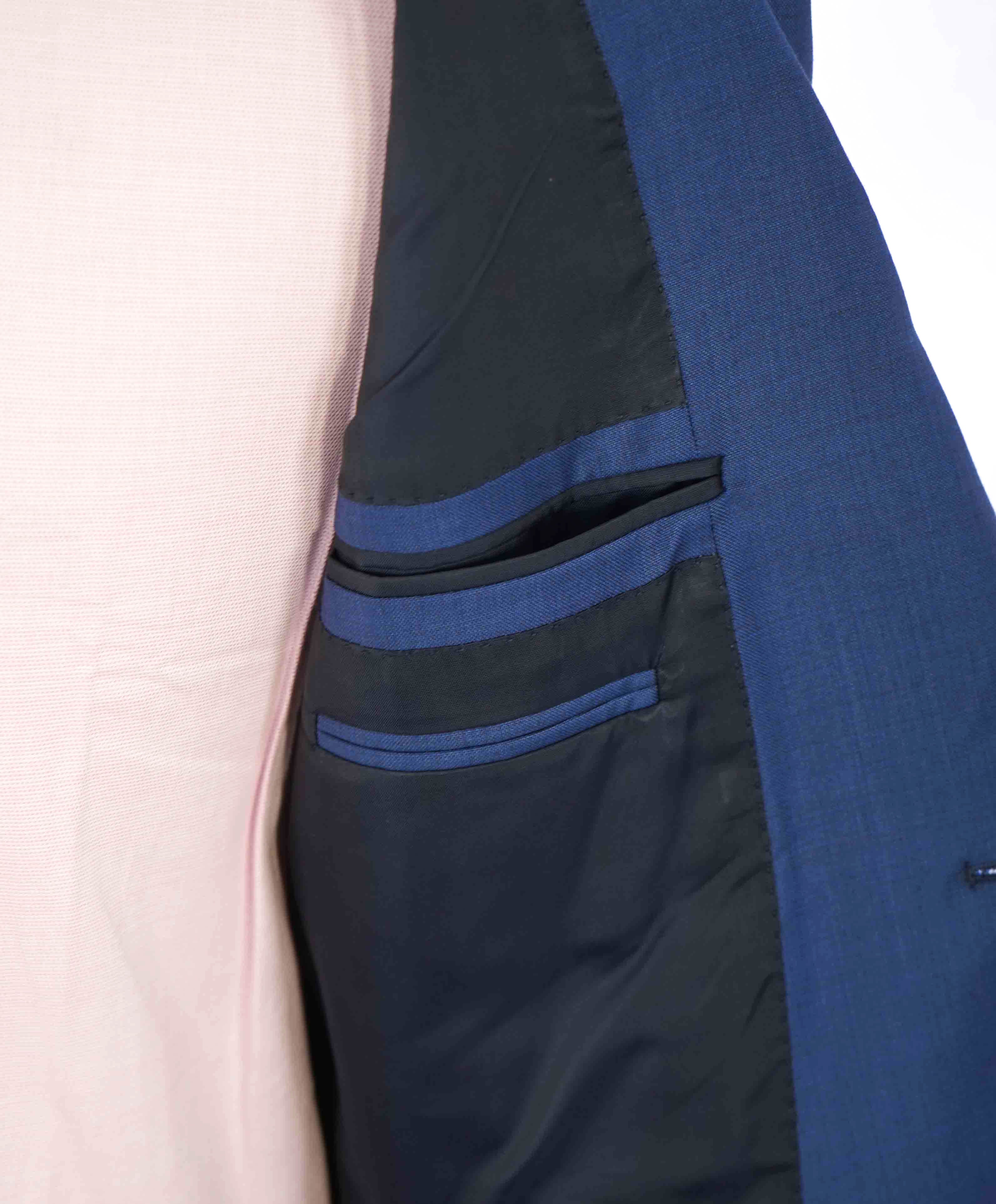 $3,290 ERMENEGILDO ZEGNA- “TORFEO” Bold Blue Birdseye Blazer- 42R