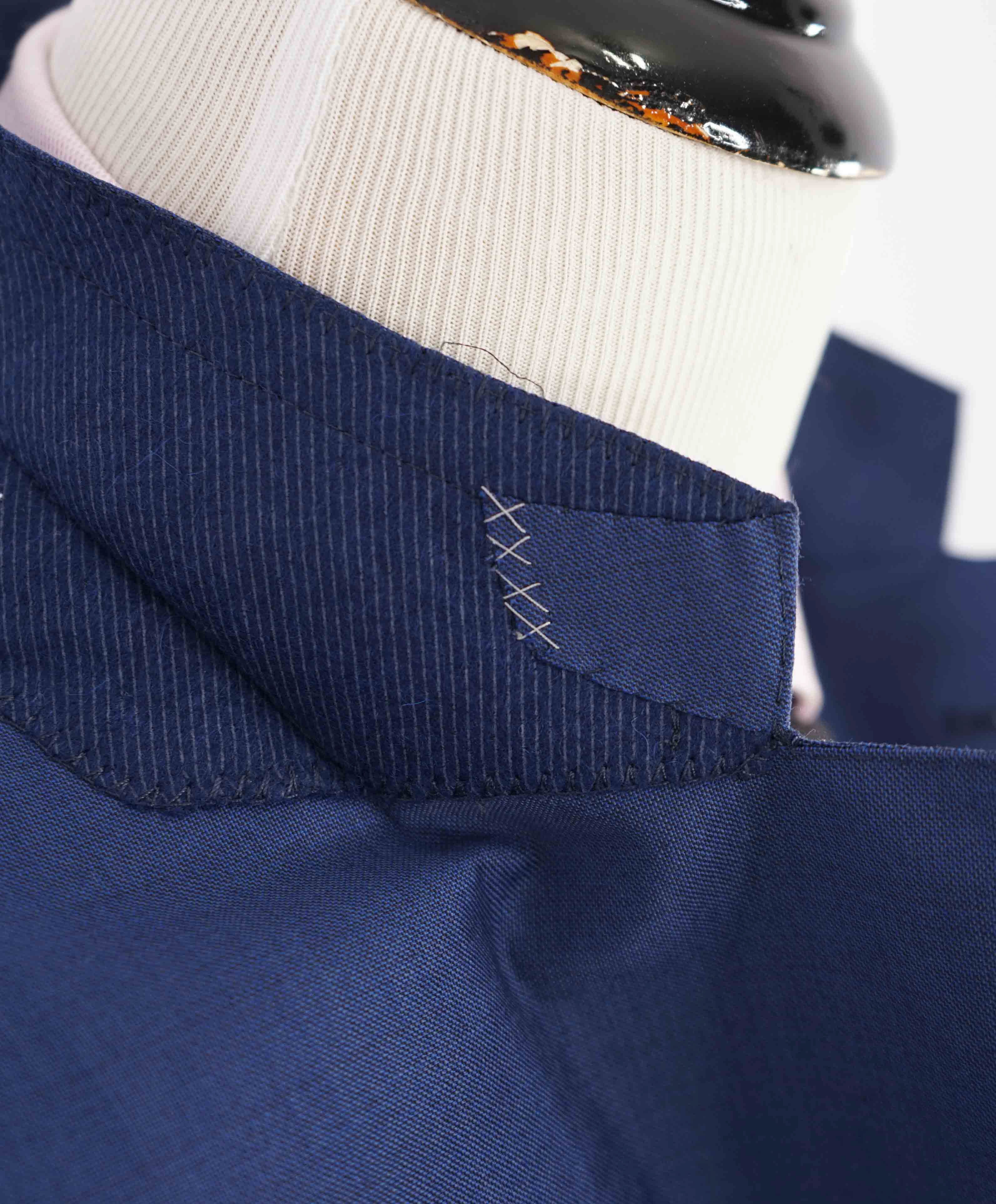 $3,290 ERMENEGILDO ZEGNA- “TORFEO” Bold Blue Birdseye Blazer- 42R