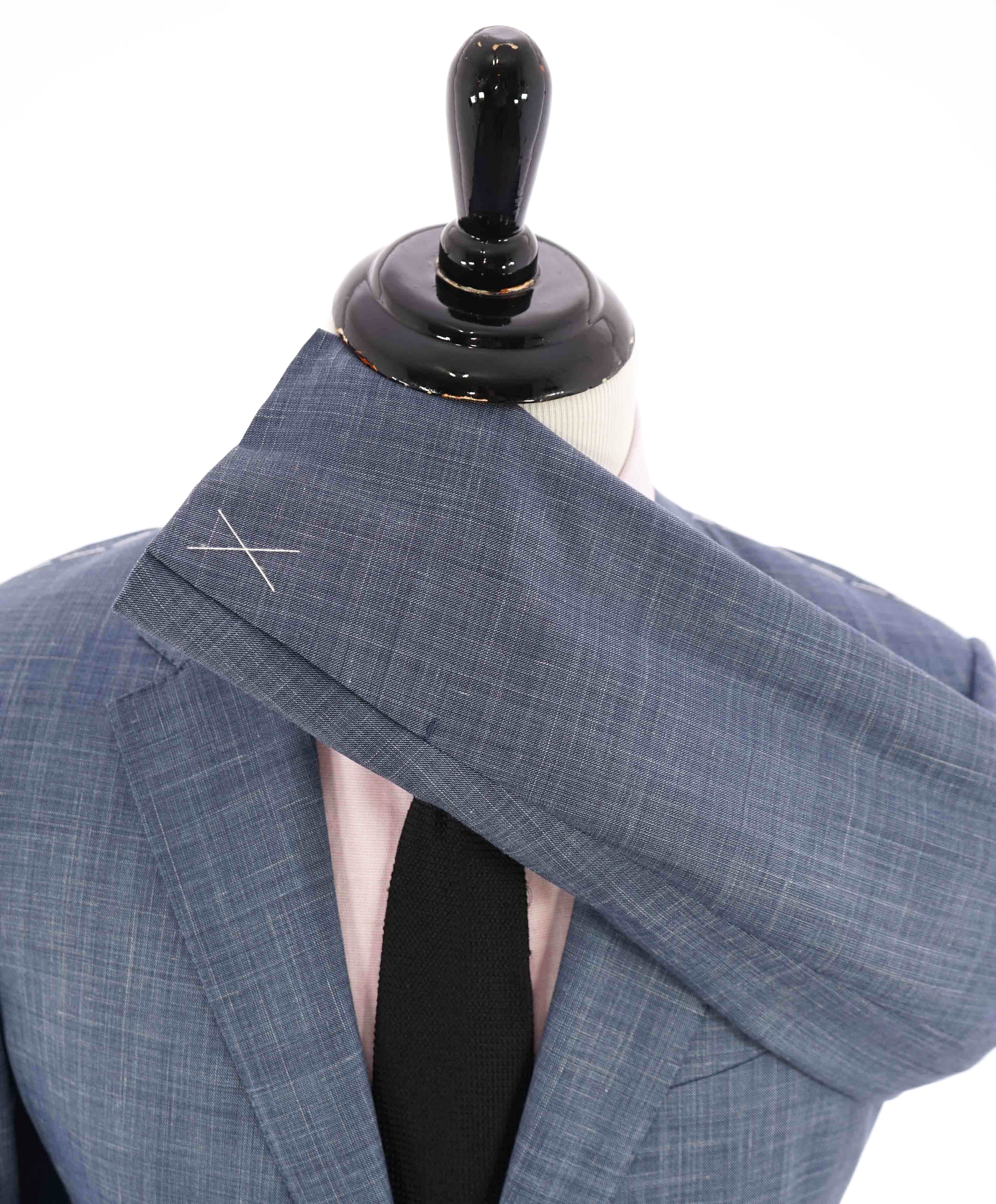 $3,290 ERMENEGILDO ZEGNA- “TORFEO SUMMER” Baby Blue W/SLK/L Blazer- 40R