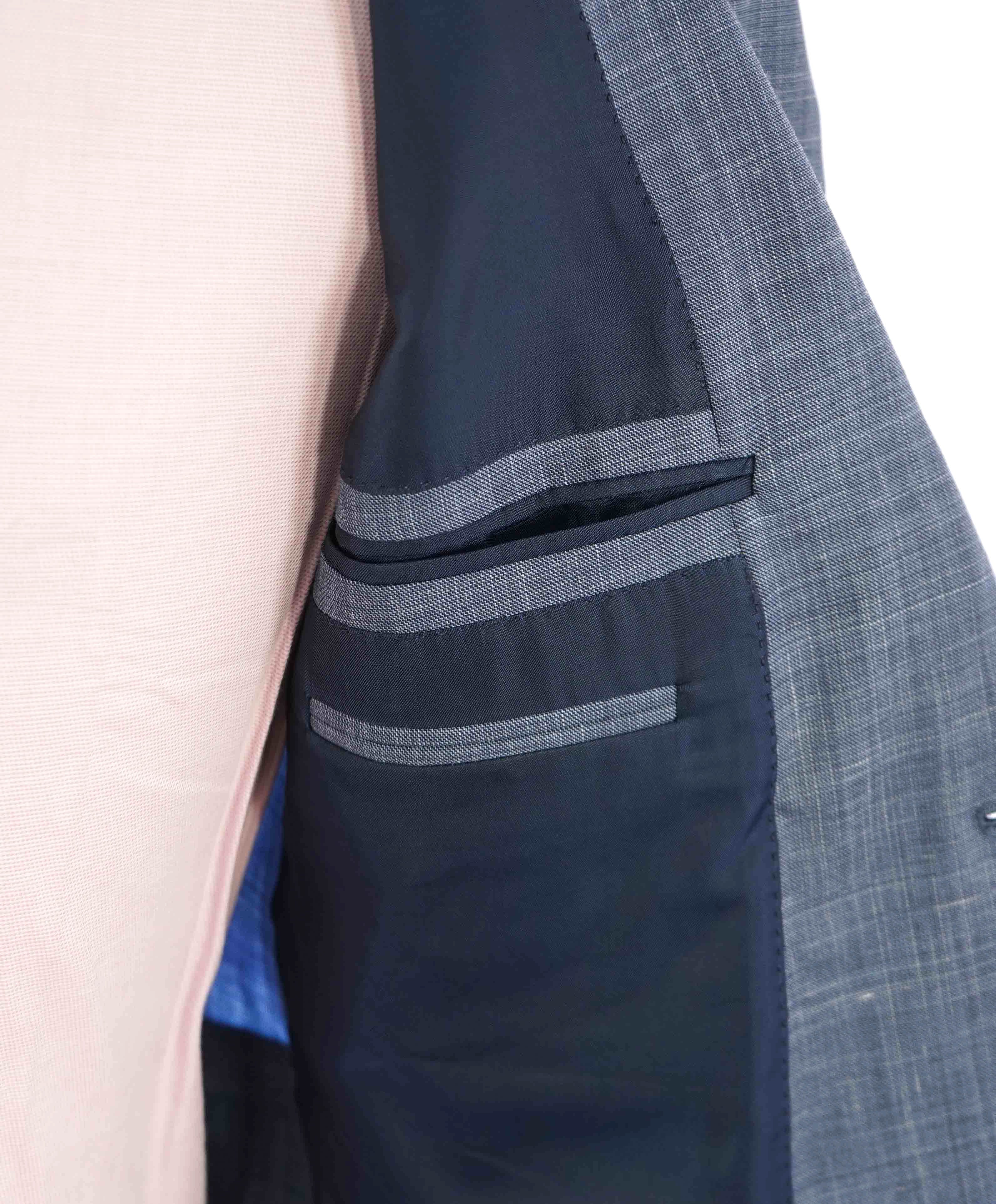 $3,290 ERMENEGILDO ZEGNA- “TORFEO SUMMER” Baby Blue W/SLK/L Blazer- 40R