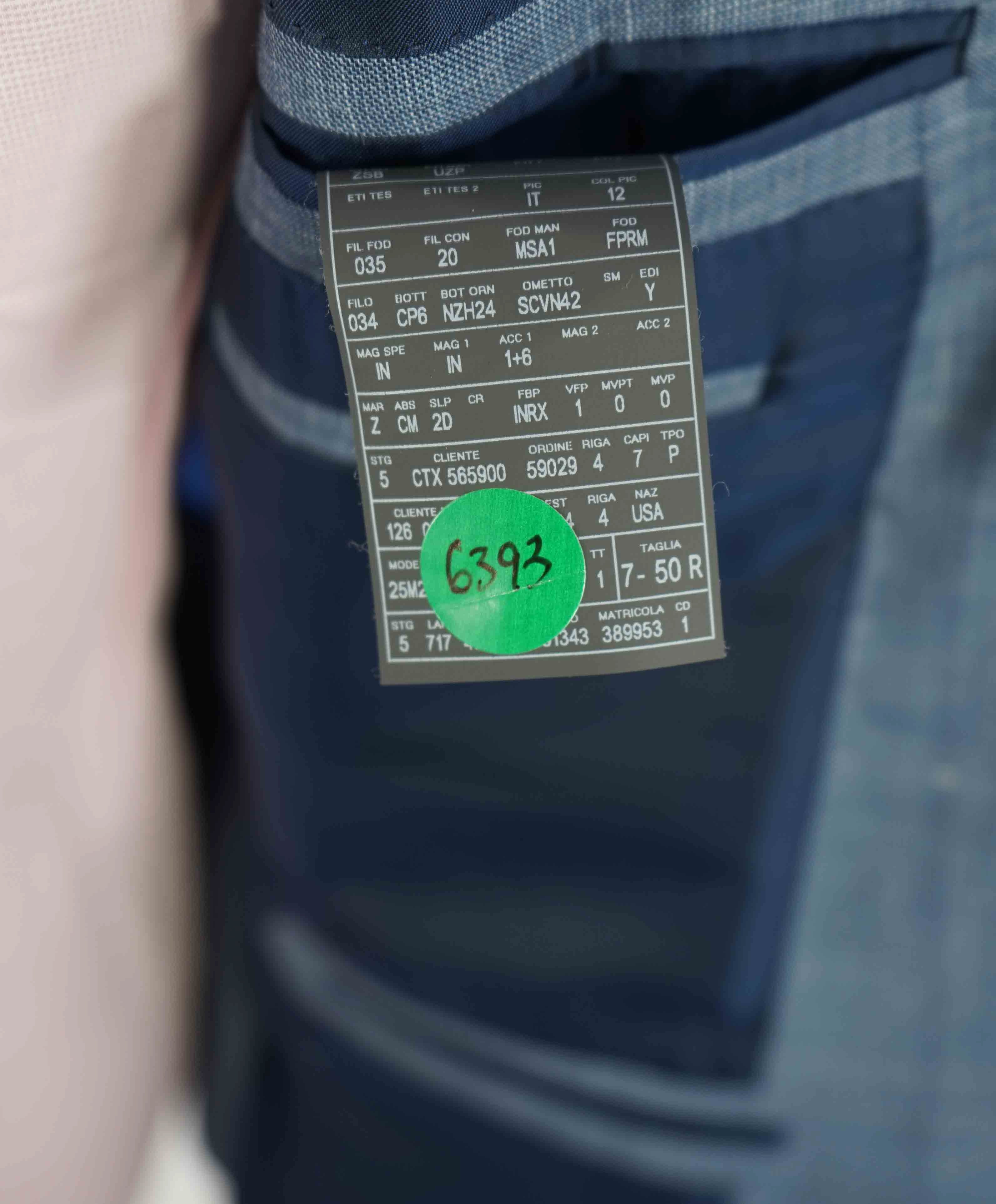 $3,290 ERMENEGILDO ZEGNA- “TORFEO SUMMER” Baby Blue W/SLK/L Blazer- 40R