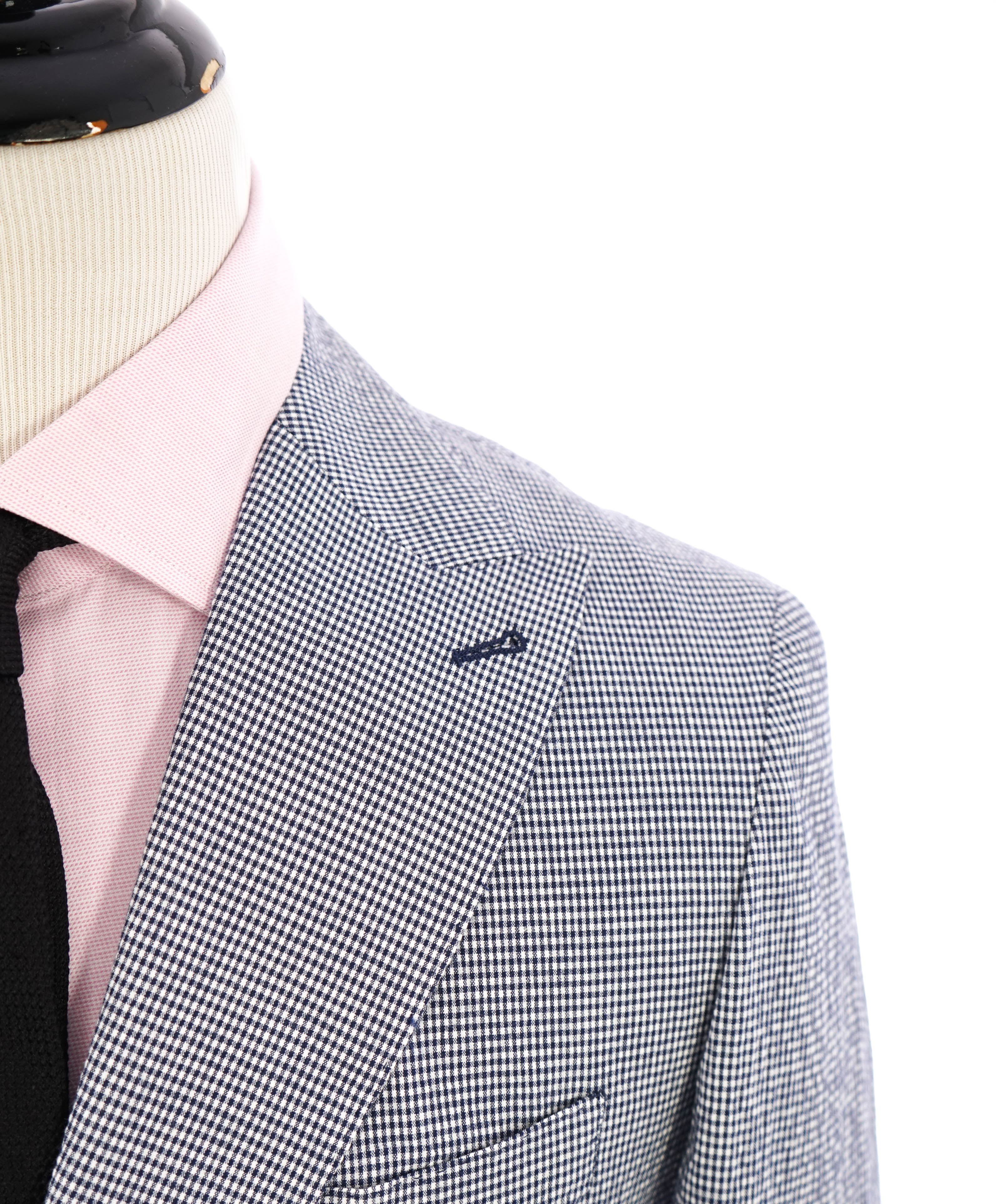 ELEVENTY - SEERSUCKER Blue Gingham Check White Button Blazer - 42 (52 EU)