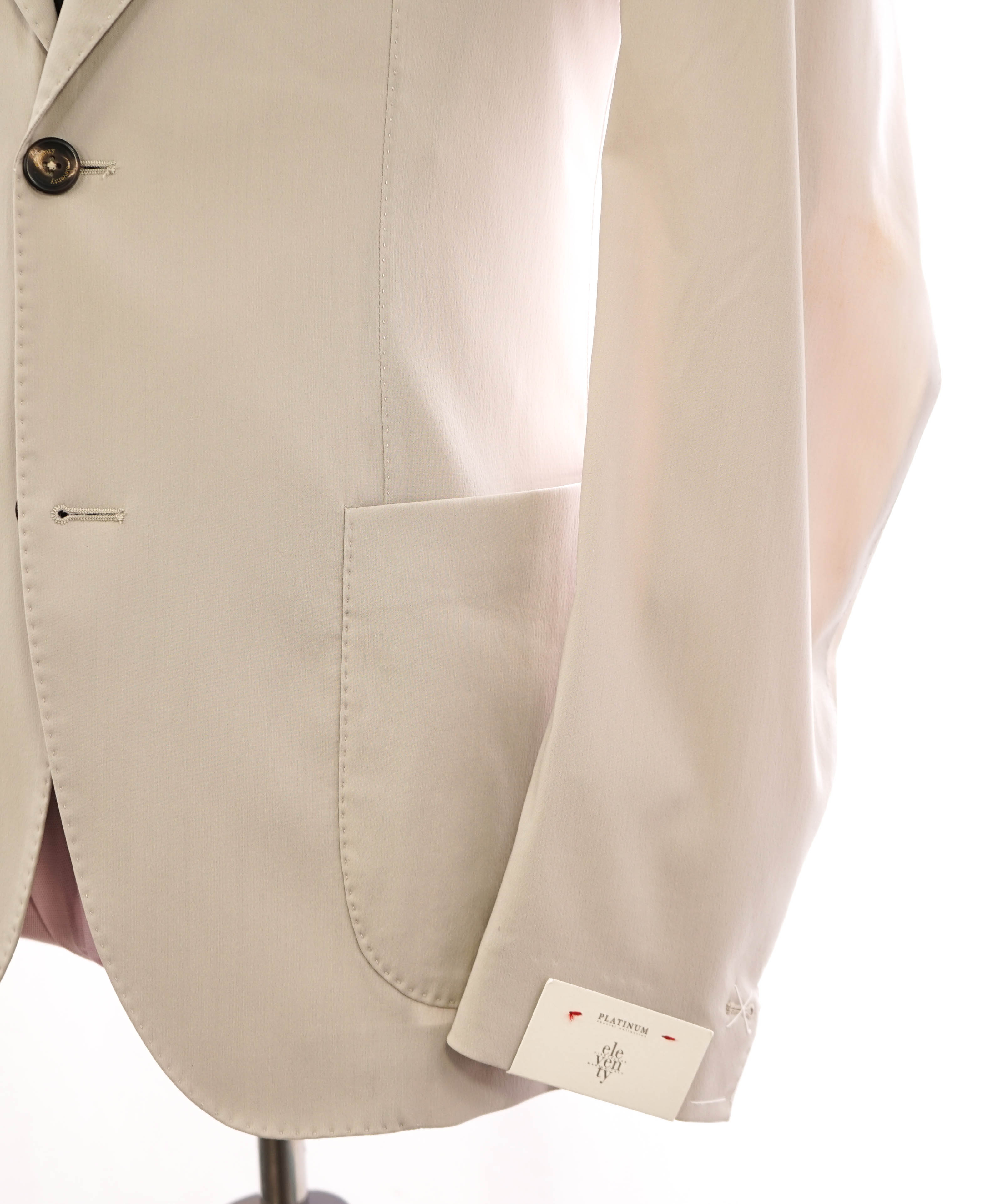 ELEVENTY - By LORO PIANA Wool/Spandex Performance Beige Blazer - 40 (50 EU)