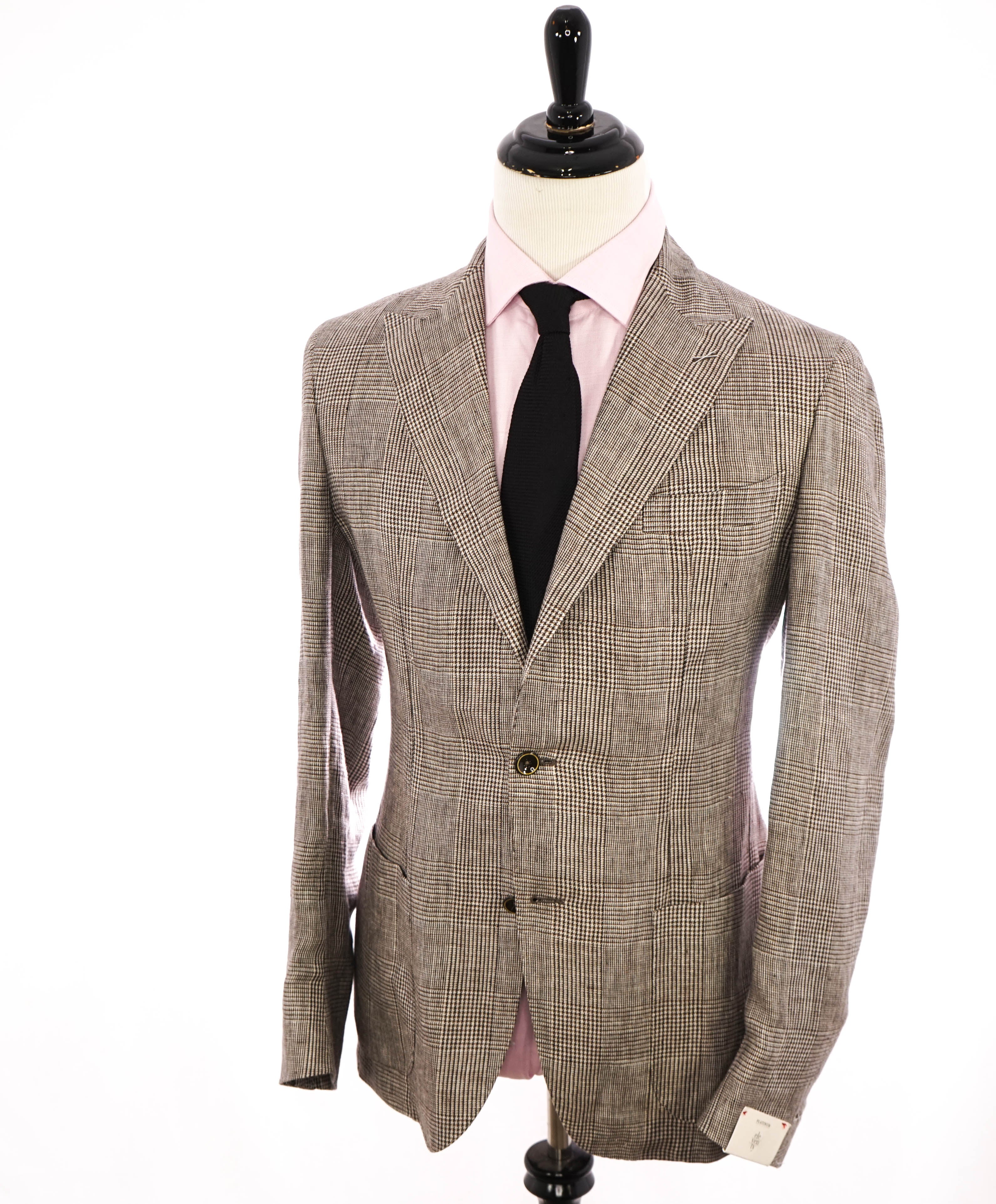 ELEVENTY - Prince Of Wales Check *PURE LINEN* Blazer - 42US (52 EU)
