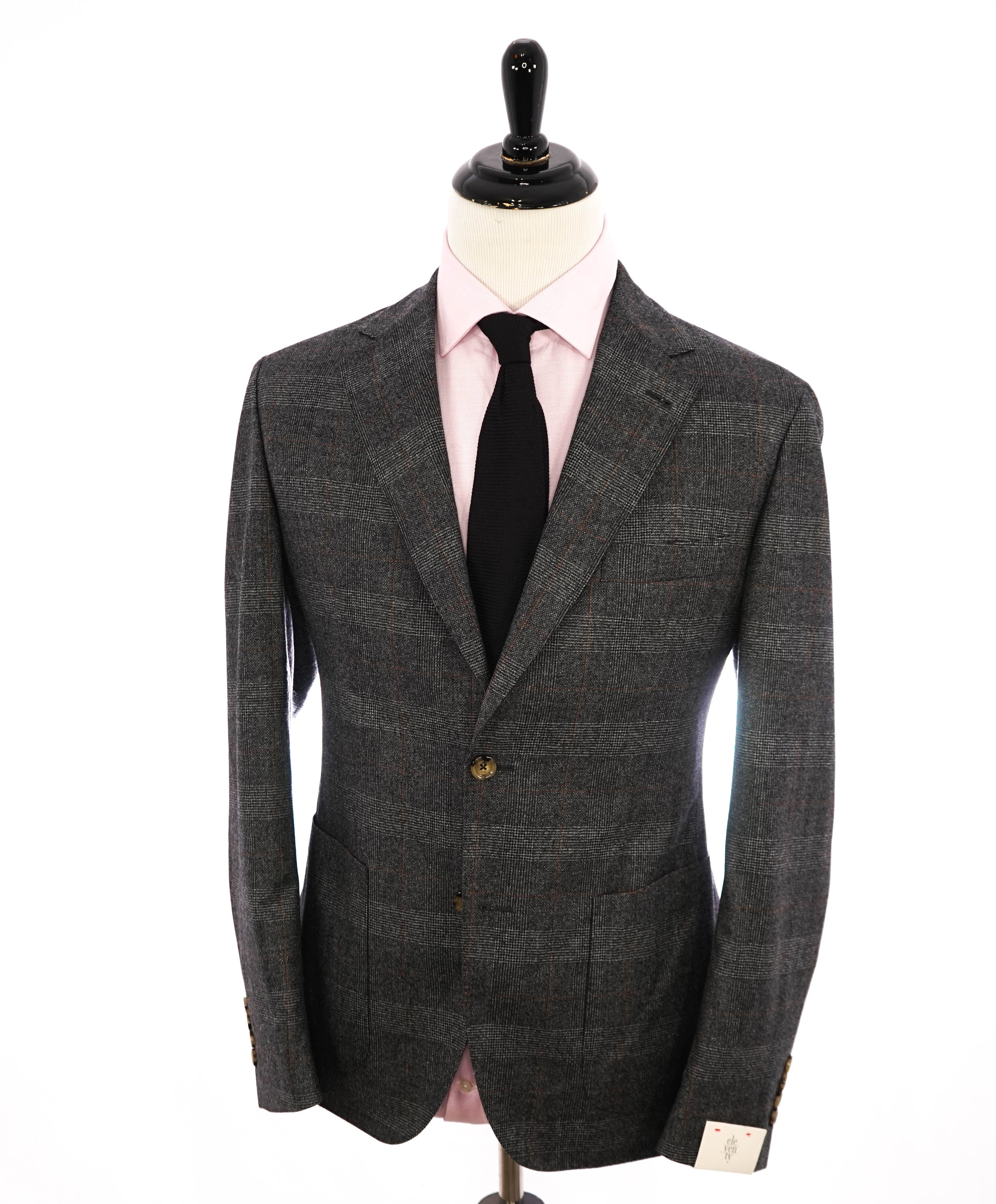 ELEVENTY - Prince of Wales Check Gray & Subtle Brown Blazer - 42 (52 EU)