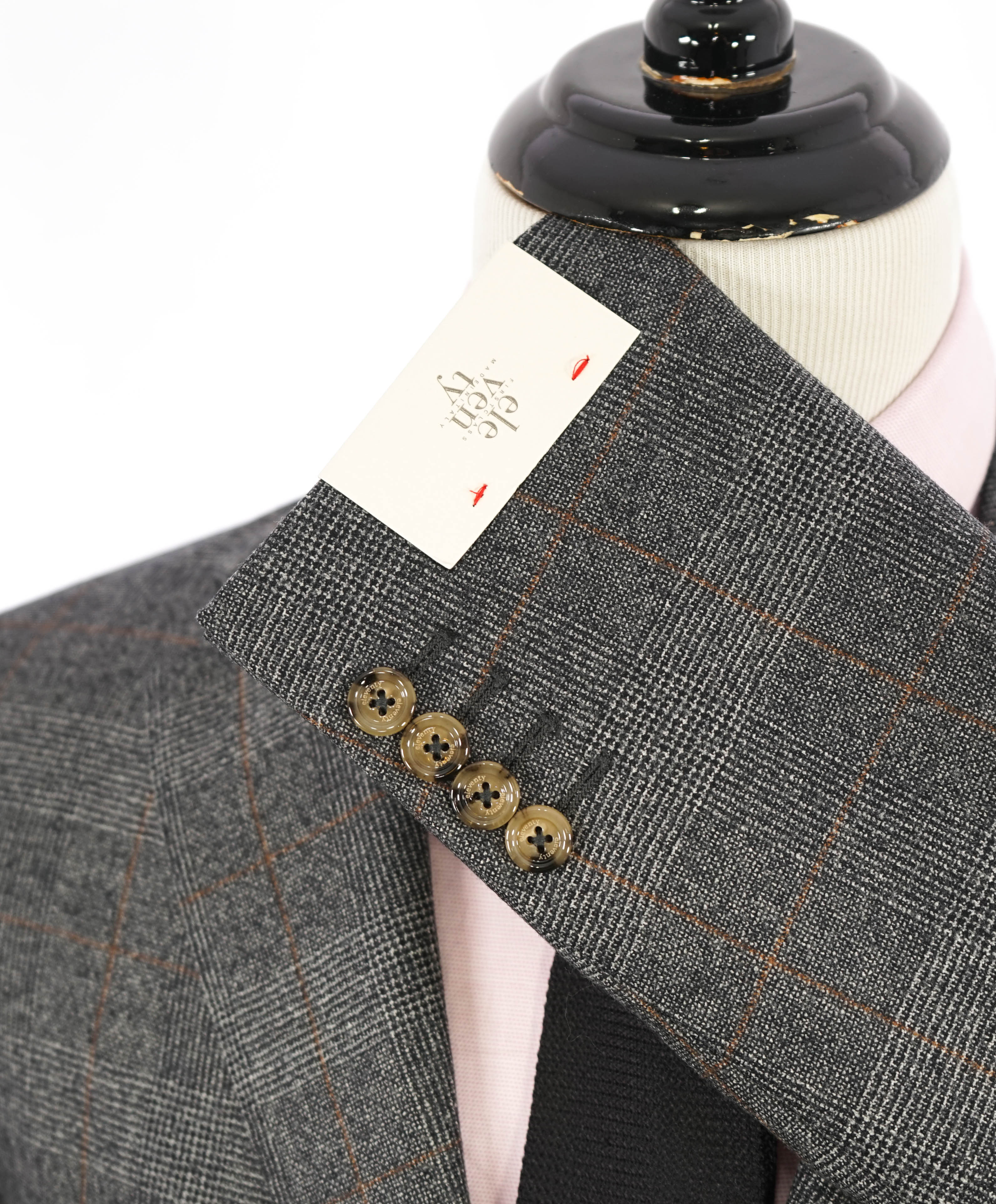 ELEVENTY - Prince of Wales Check Gray & Subtle Brown Blazer - 42 (52 EU)