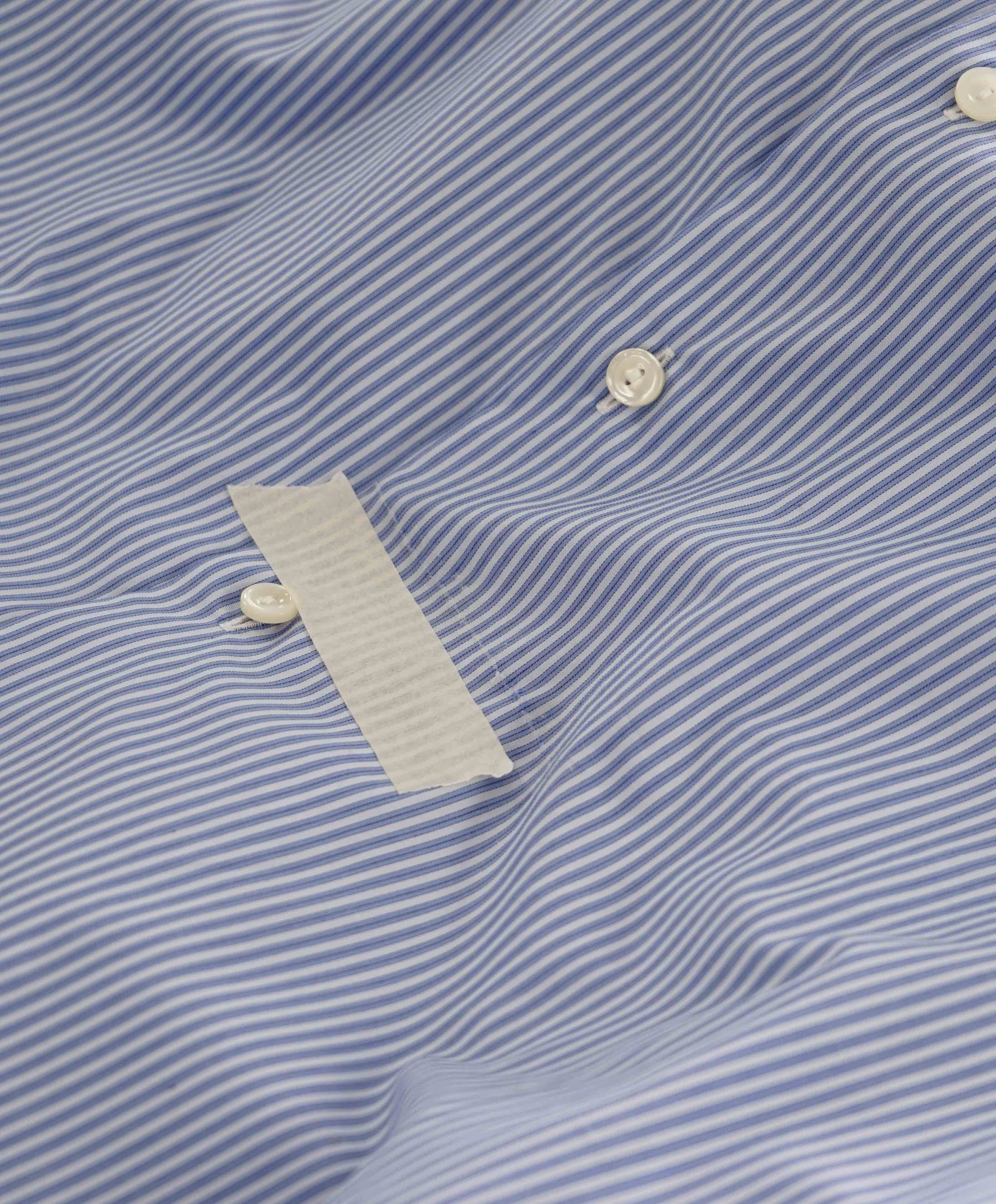 $295 ETON - Blue Stripe "Contemporary" Spread Collar Button Down Shirt - 16.5 42