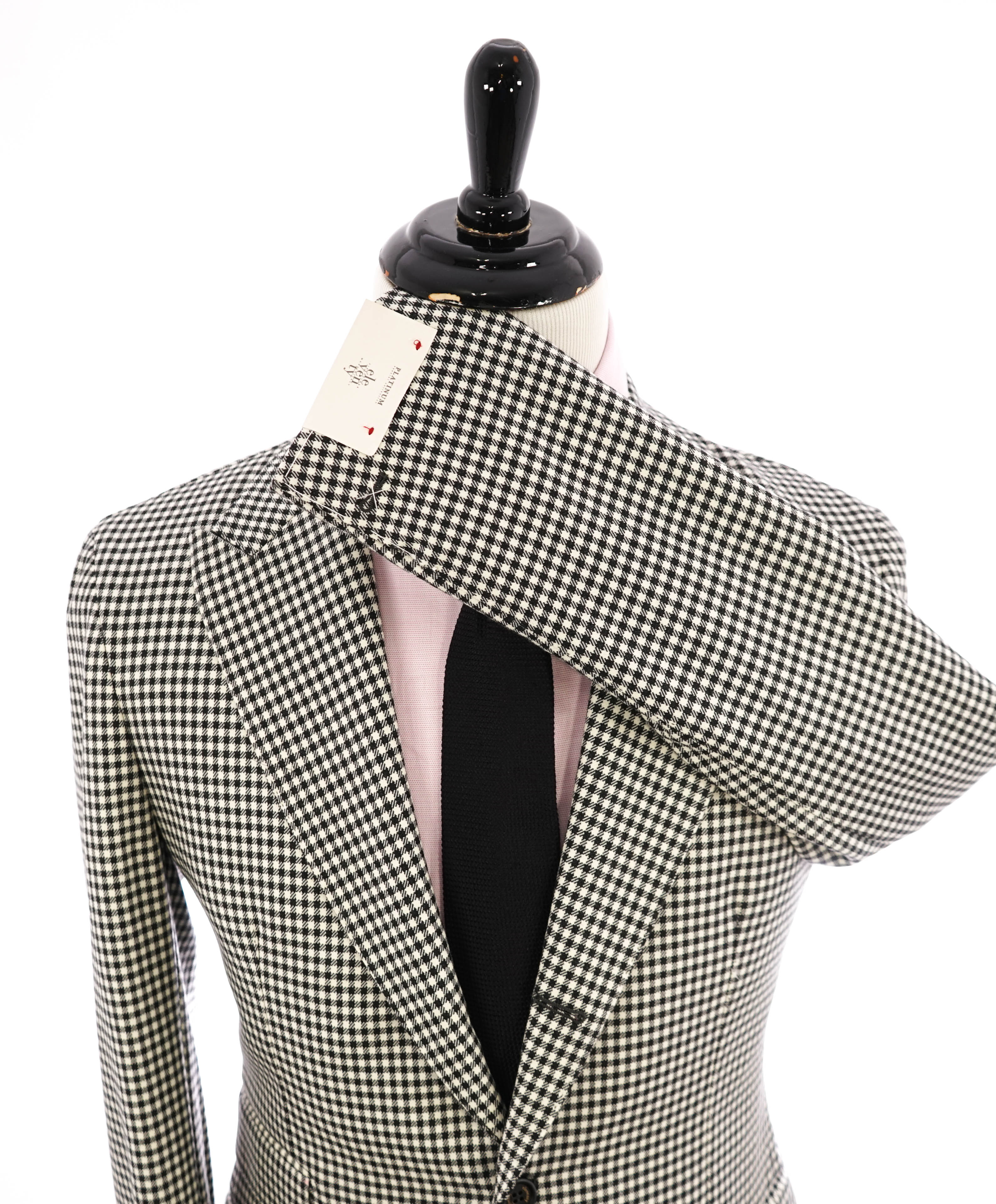 ELEVENTY - "PLATINUM LINE" Black & Ivory Gingham Check Blazer - 40 (50 EU)