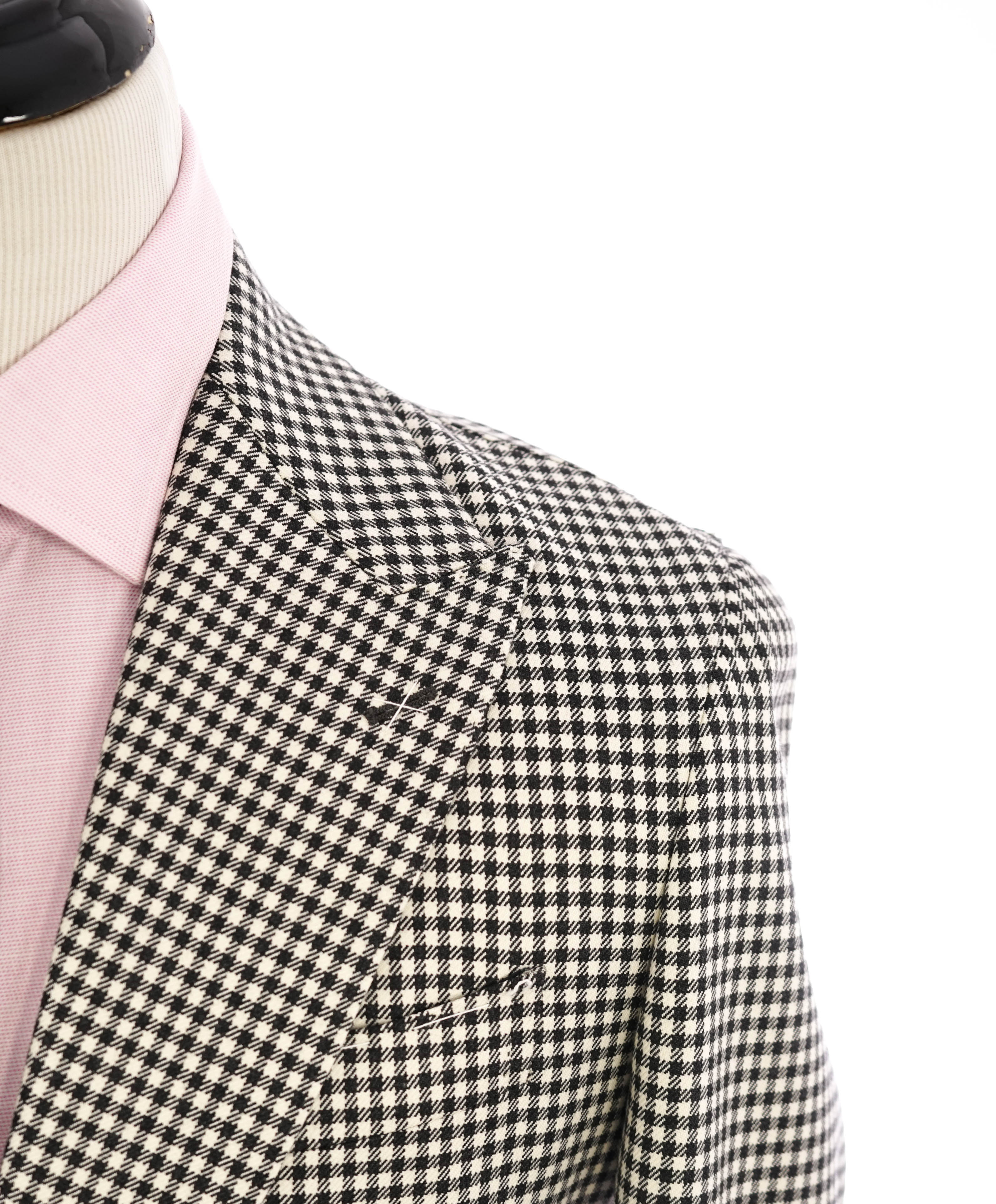 ELEVENTY - "PLATINUM LINE" Black & Ivory Gingham Check Blazer - 40 (50 EU)