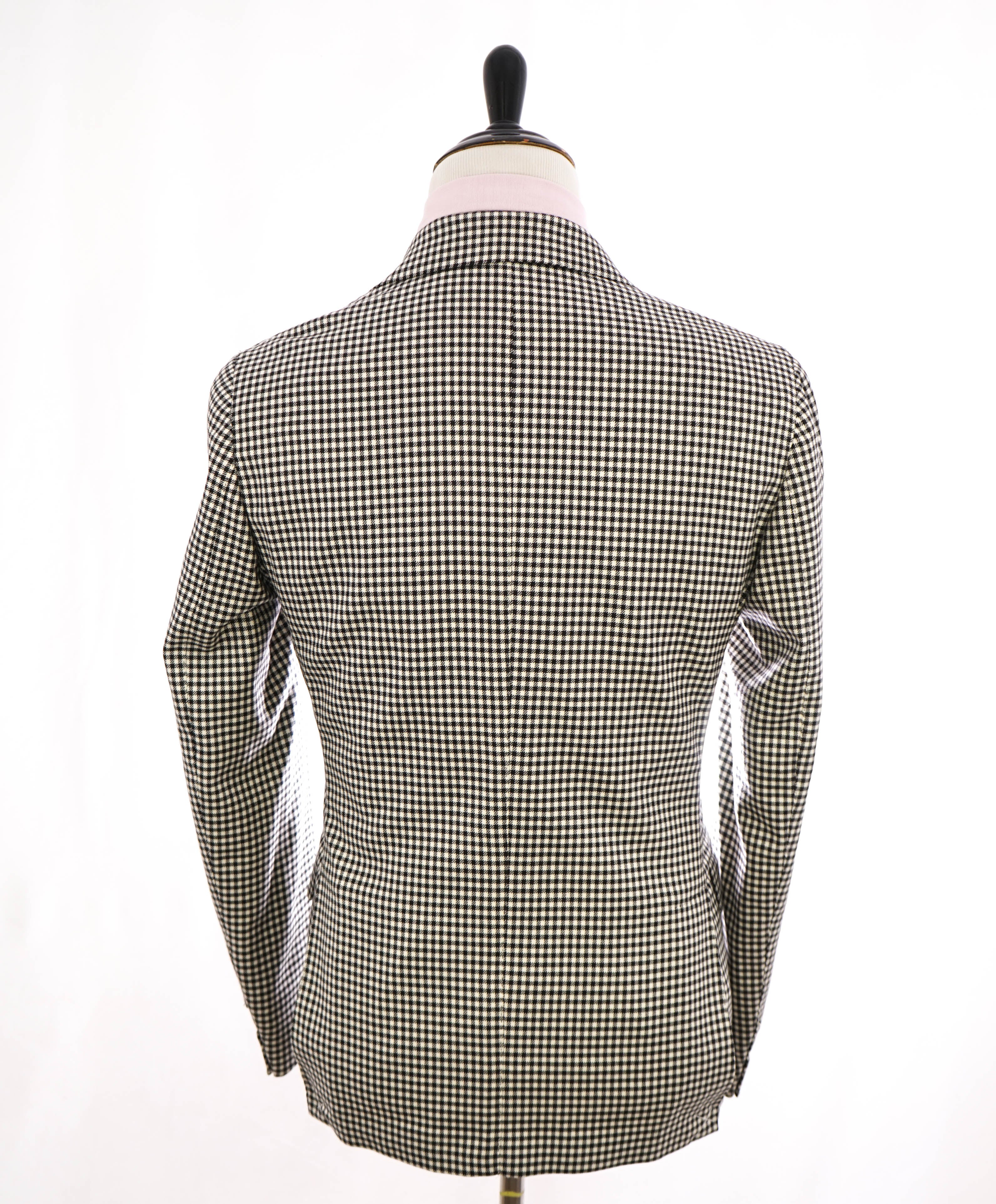 ELEVENTY - "PLATINUM LINE" Black & Ivory Gingham Check Blazer - 40 (50 EU)