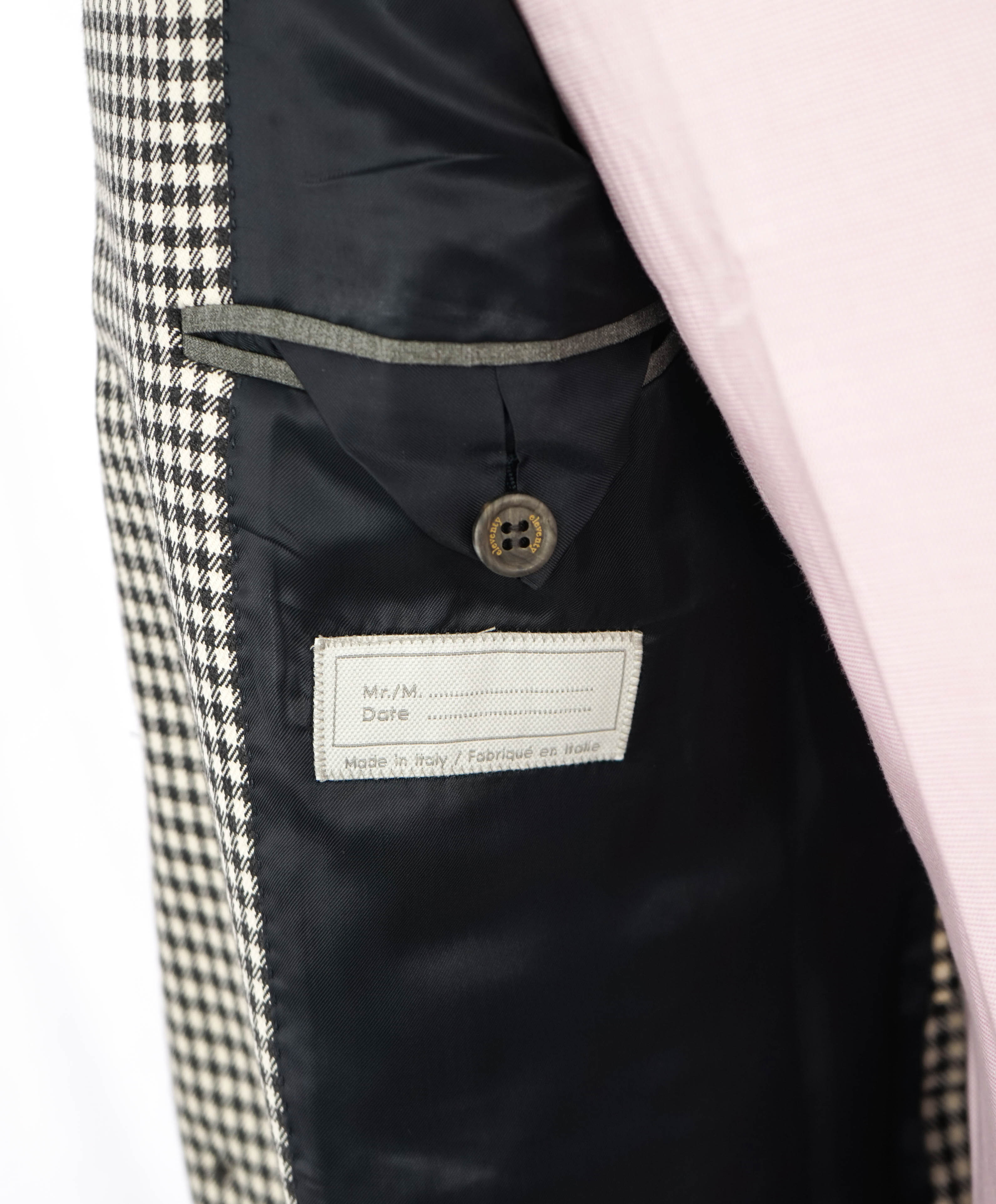 ELEVENTY - "PLATINUM LINE" Black & Ivory Gingham Check Blazer - 40 (50 EU)