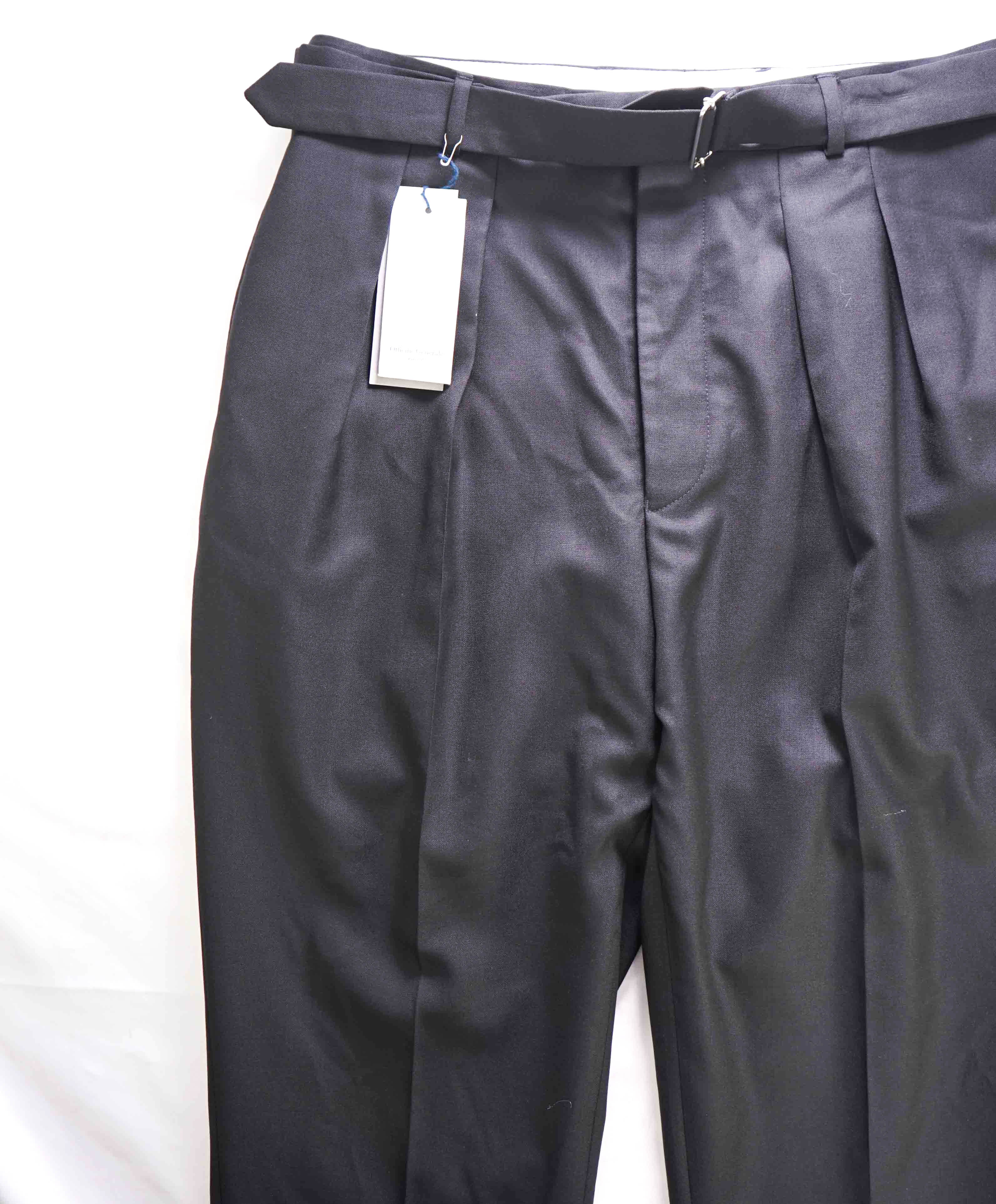 $435 OFFICINE GENERALE - Luigi Pleated Wool Dress Pants - 32W