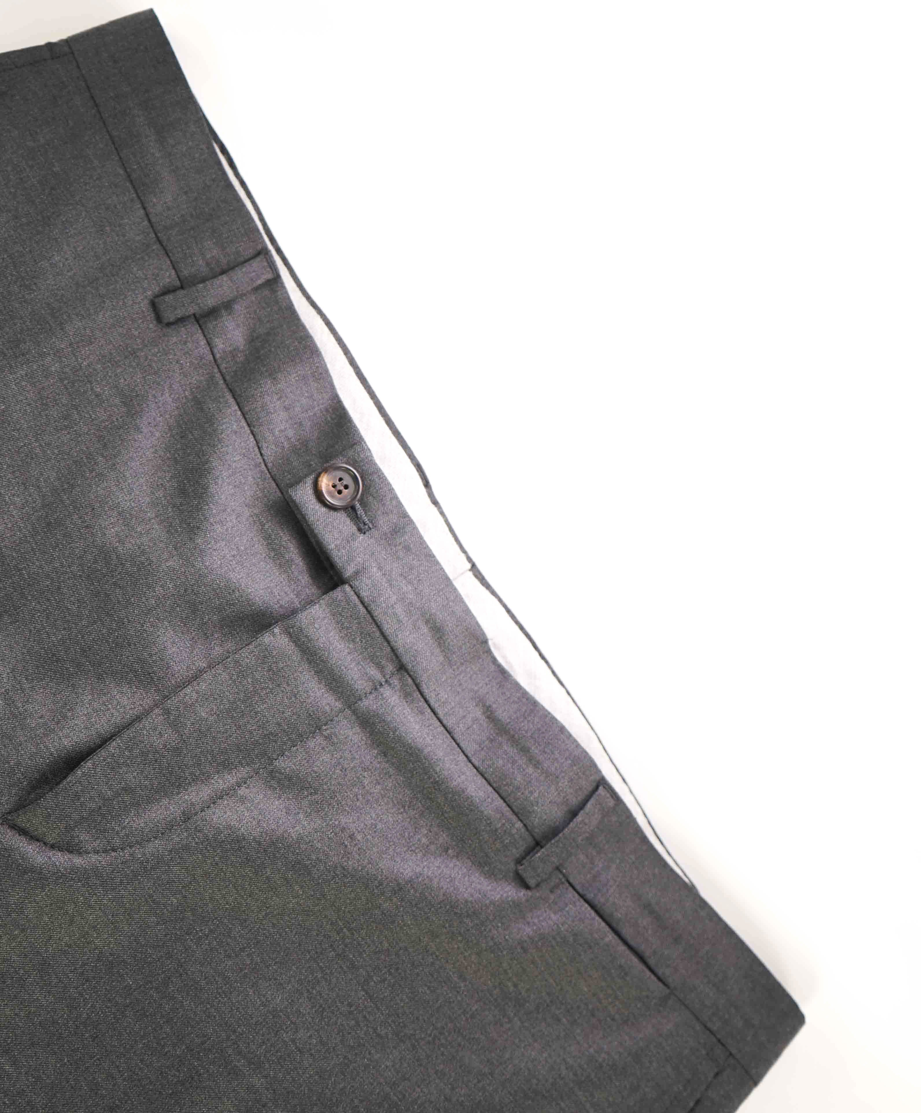 $825 BRUNELLO CUCINELLI - WOOL *CLOSET STAPLE* Gray Dress Pants - 40W