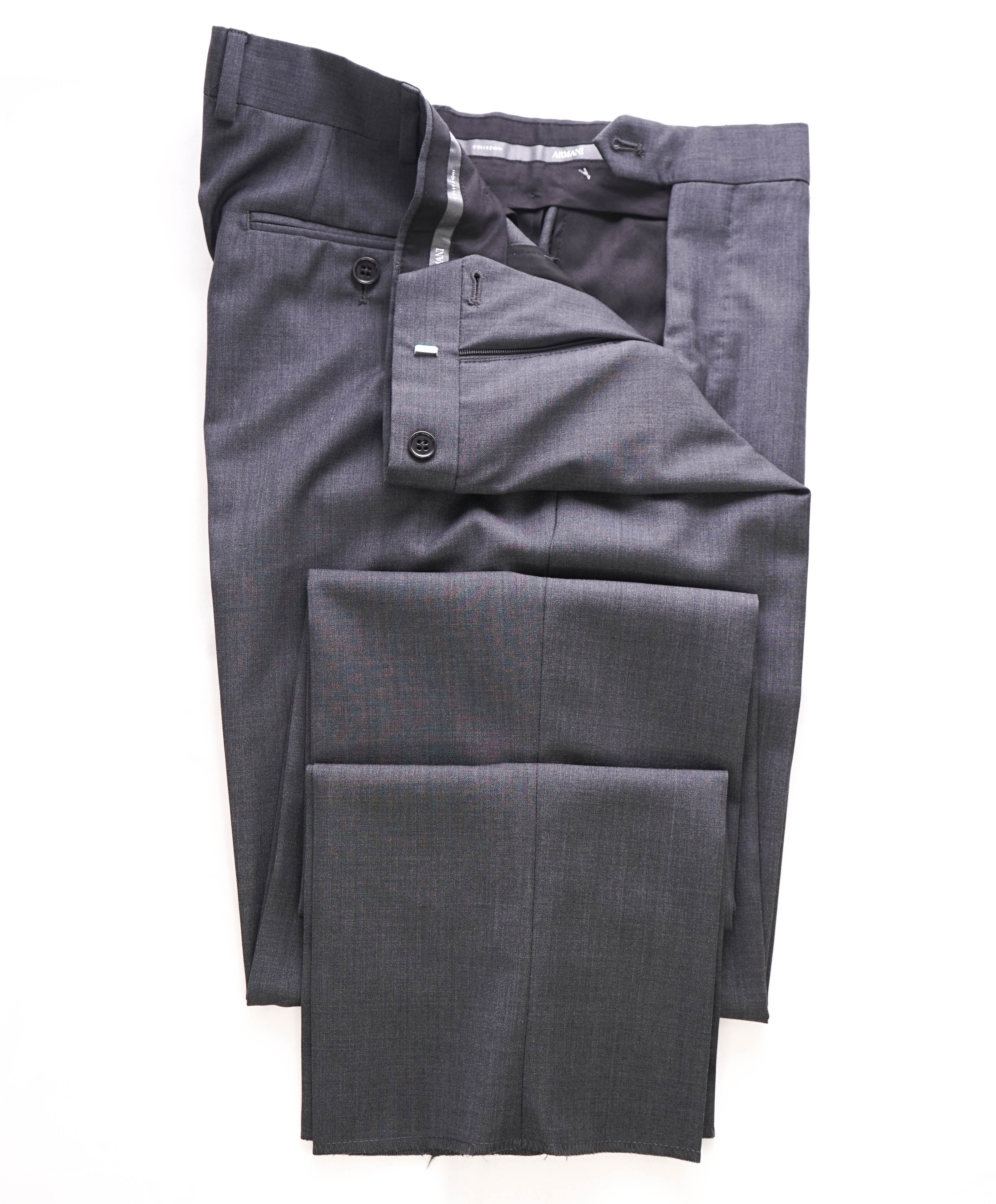 ARMANI COLLEZIONI - Medium Gray *CLOSET STAPLE* Flat Front Dress Pants - 34W