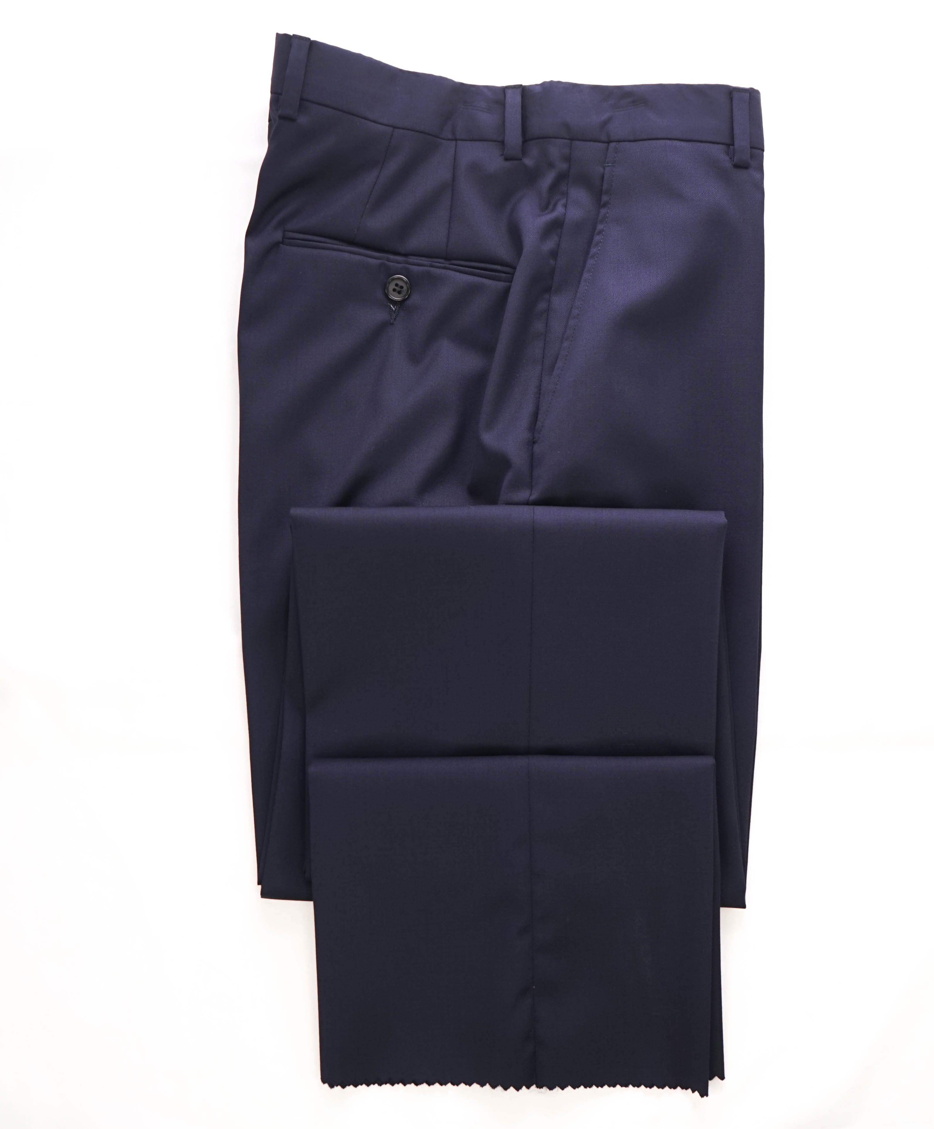 HICKEY FREEMAN - Mid Blue *CLOSET STAPLE* Wool Flat Front Dress Pants - 32W