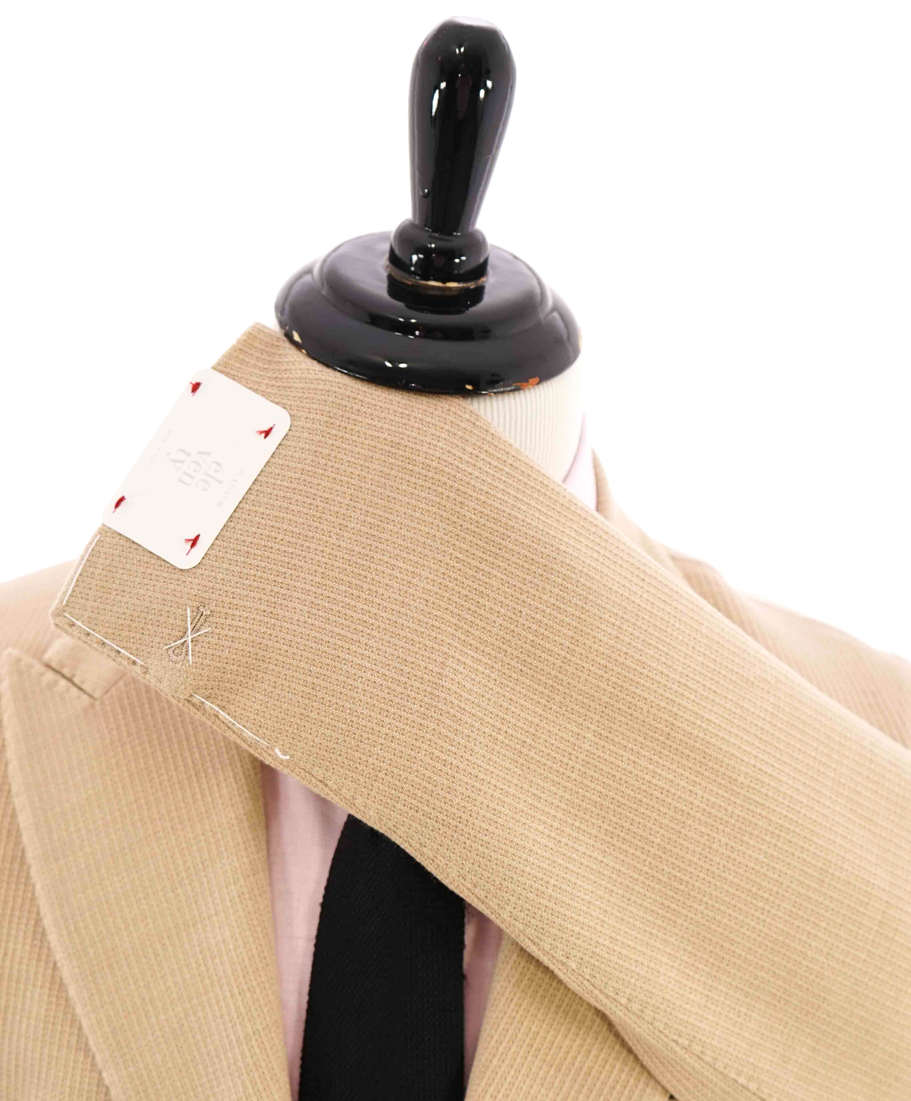 $1,495 ELEVENTY - LORO PIANA *JERSLEY* Ribbed Wool Neutral Blazer - 40 (50 EU)
