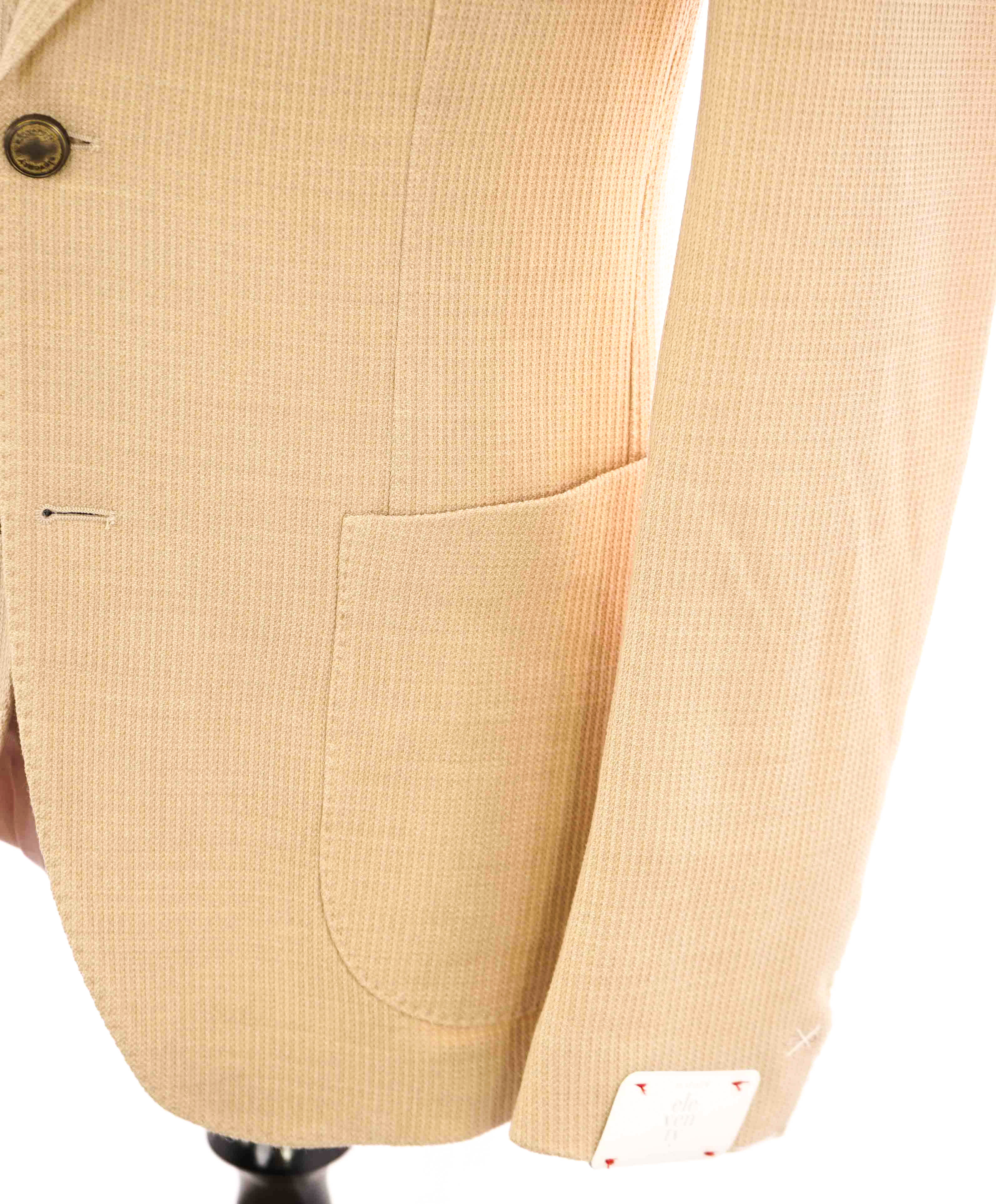 $1,495 ELEVENTY - LORO PIANA *JERSLEY* Ribbed Wool Neutral Blazer - 40 (50 EU)