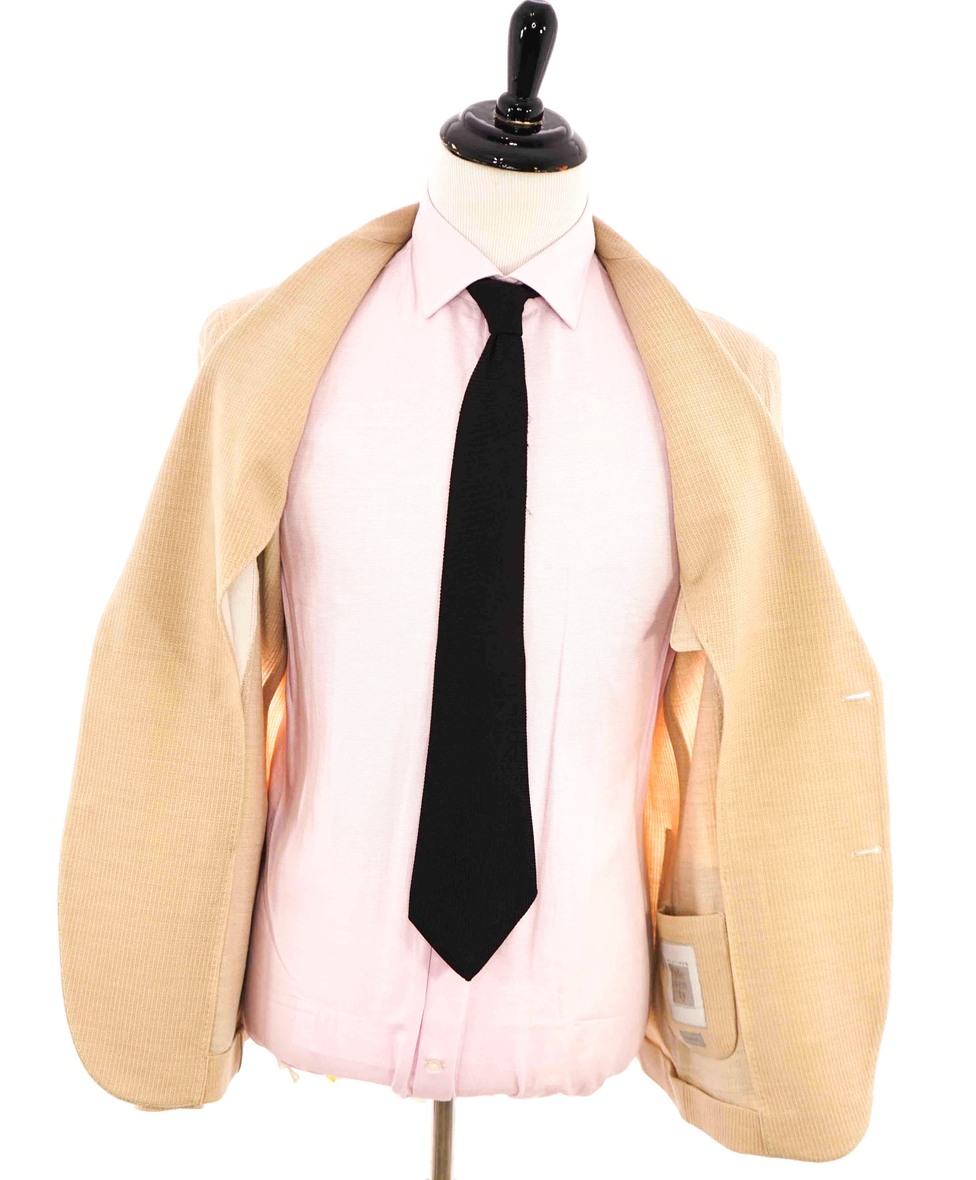 $1,495 ELEVENTY - LORO PIANA *JERSLEY* Ribbed Wool Neutral Blazer - 40 (50 EU)
