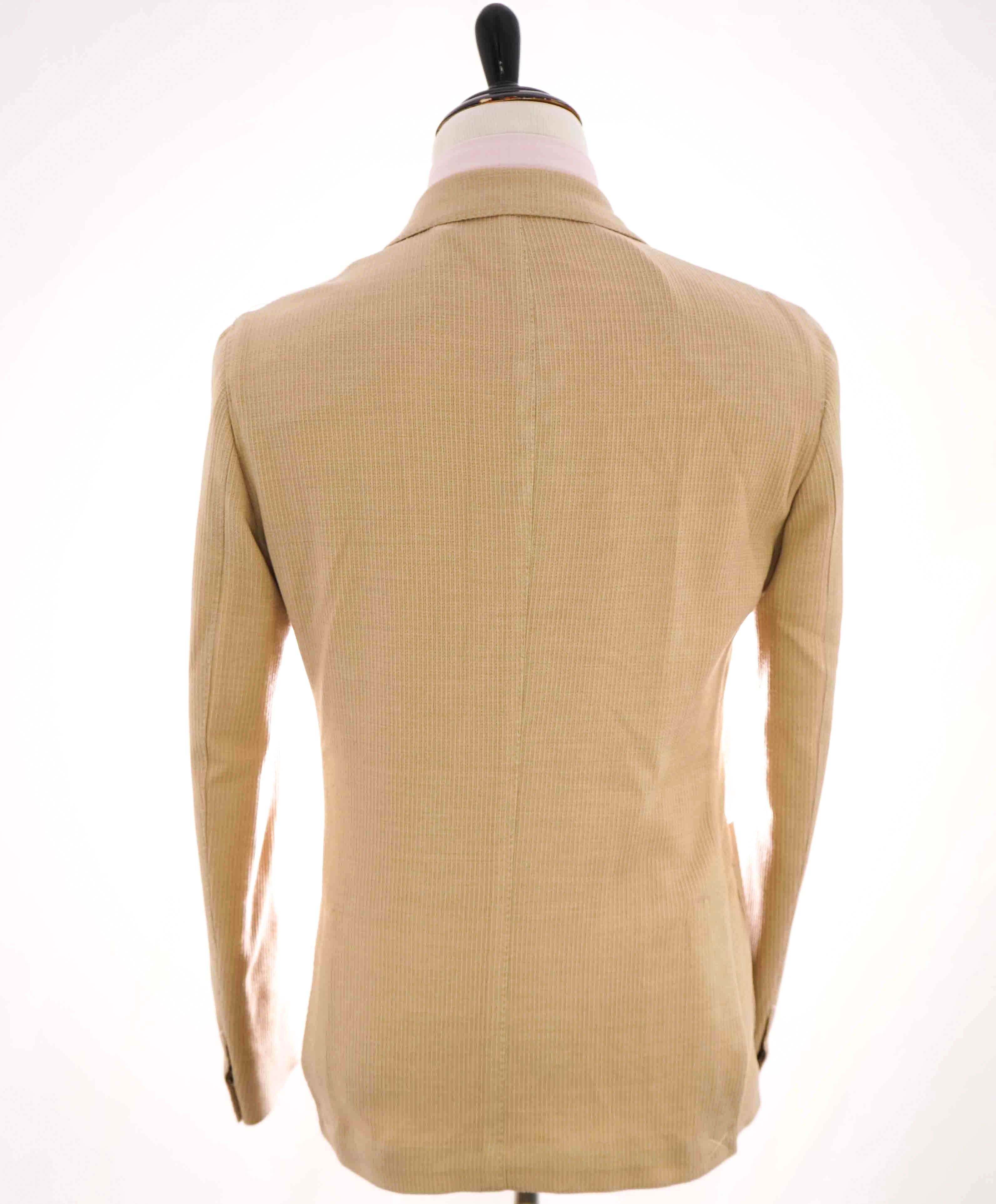 $1,495 ELEVENTY - LORO PIANA *JERSLEY* Ribbed Wool Neutral Blazer - 40 (50 EU)