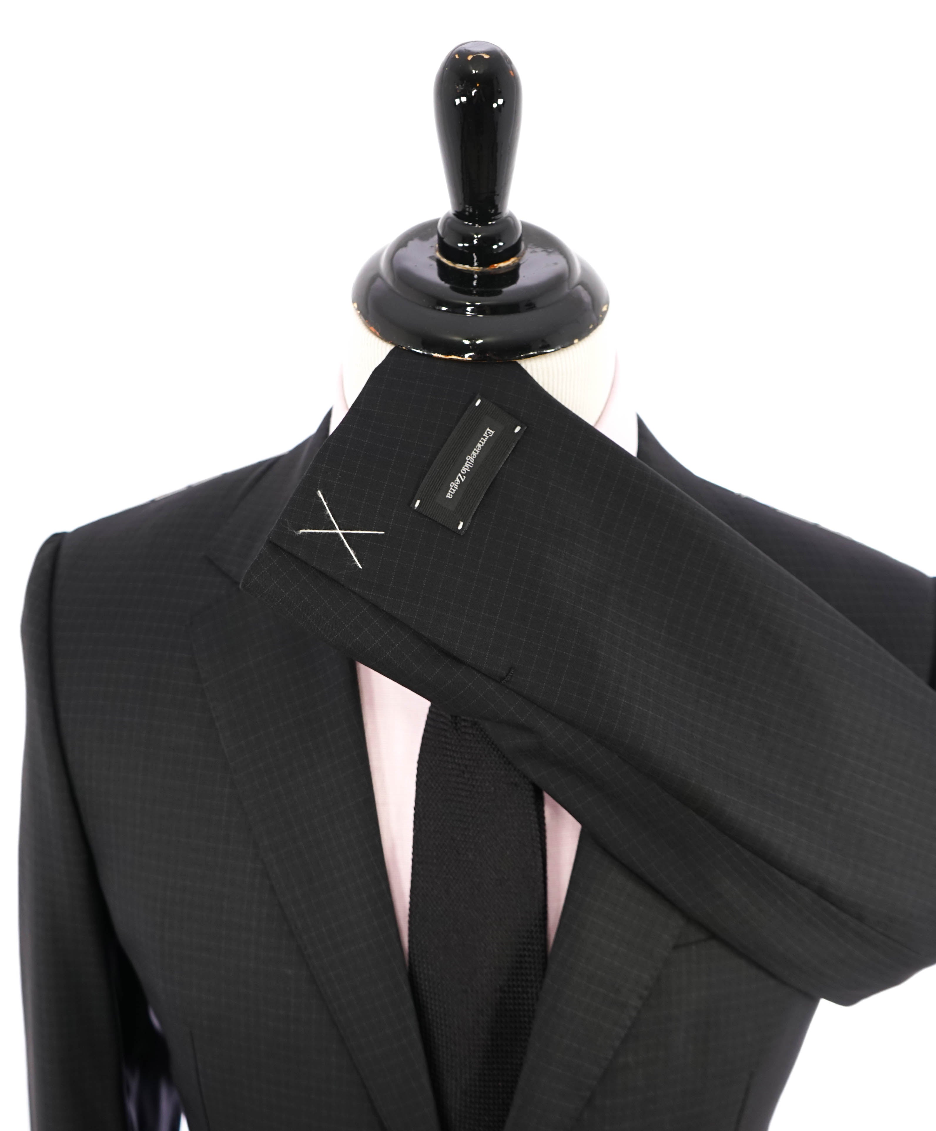 ERMENEGILDO ZEGNA - "15 MILMIL 15" Black Check Plaid Premium Fabric Suit - 40R