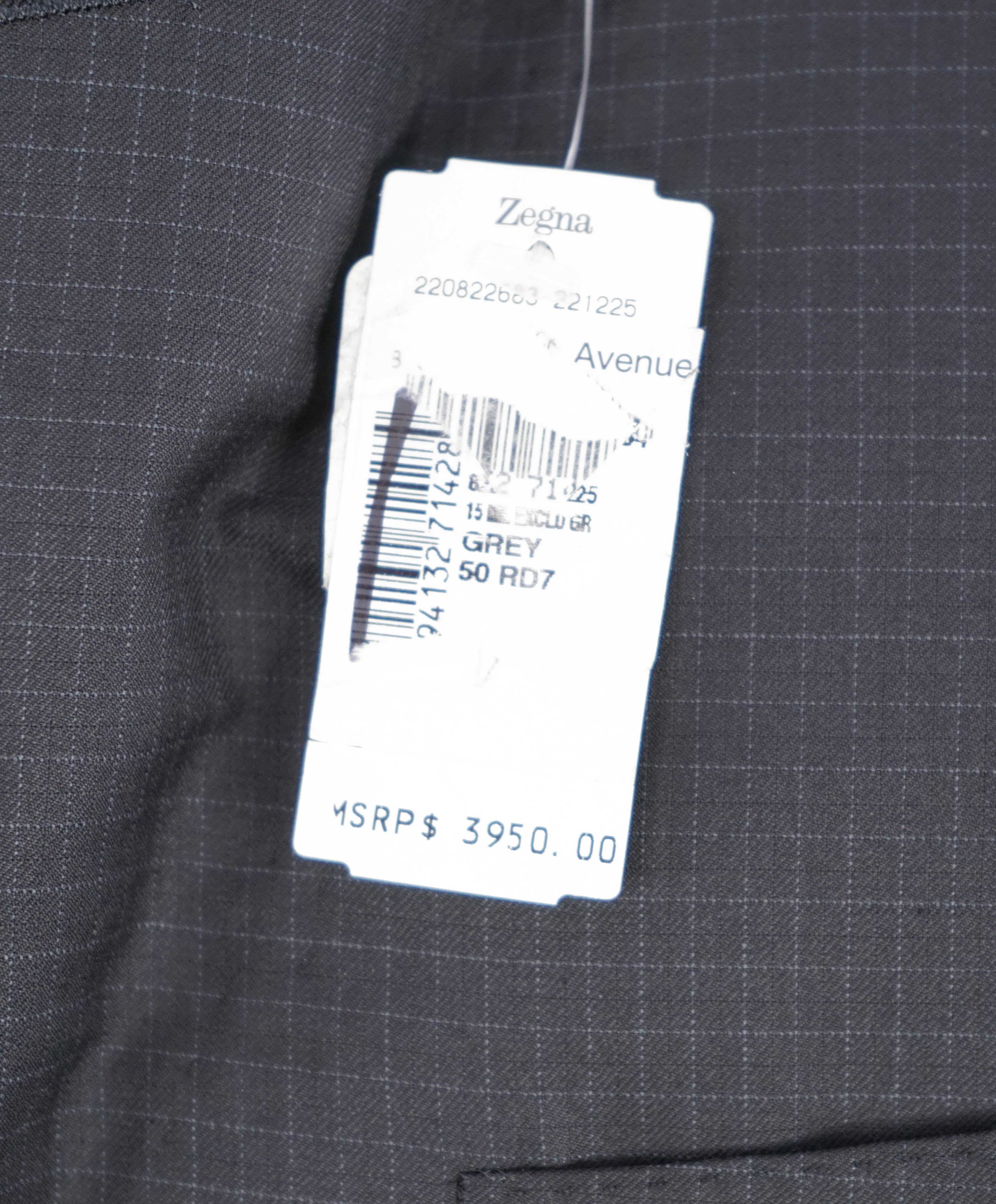 ERMENEGILDO ZEGNA - "15 MILMIL 15" Black Check Plaid Premium Fabric Suit - 40R