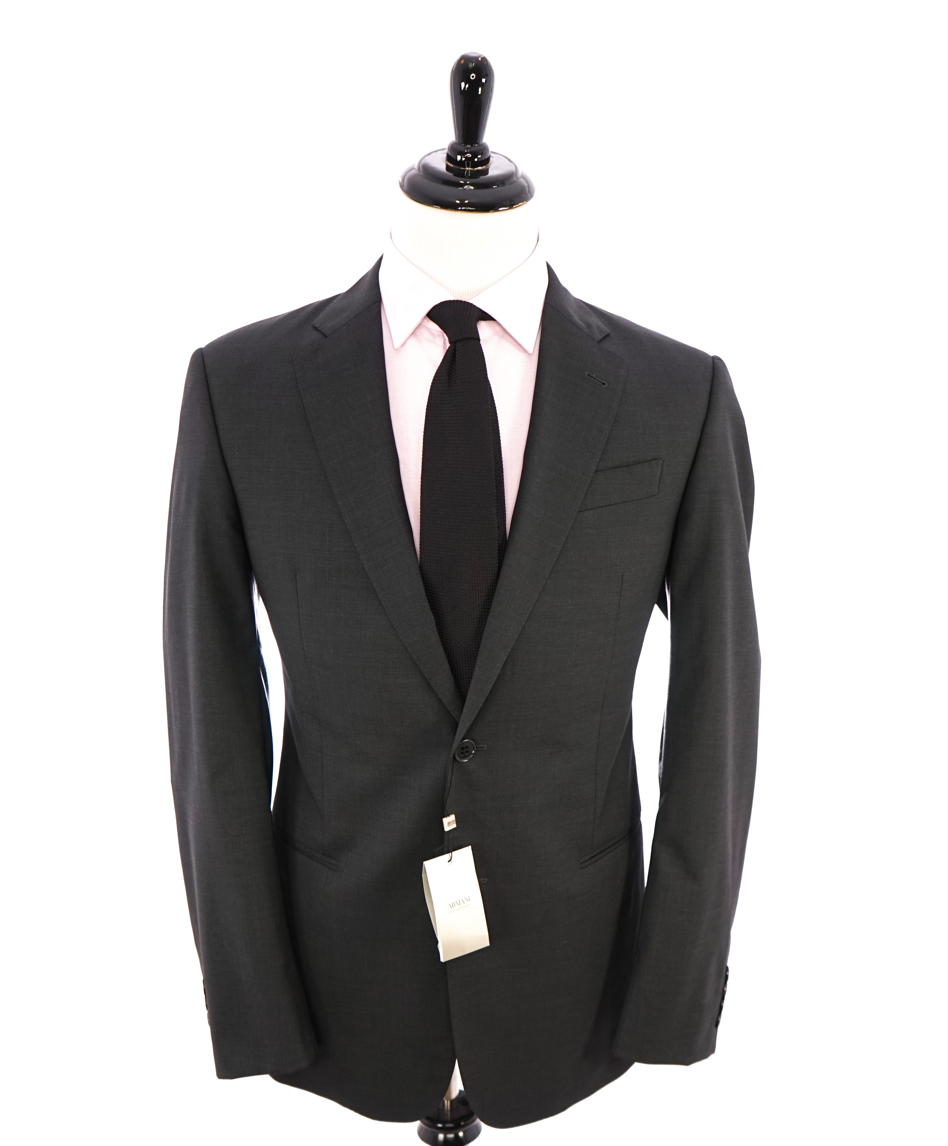 ARMANI COLLEZIONI - "G Line" Classic Gray Charcoal Notch Lapel Suit - 40R