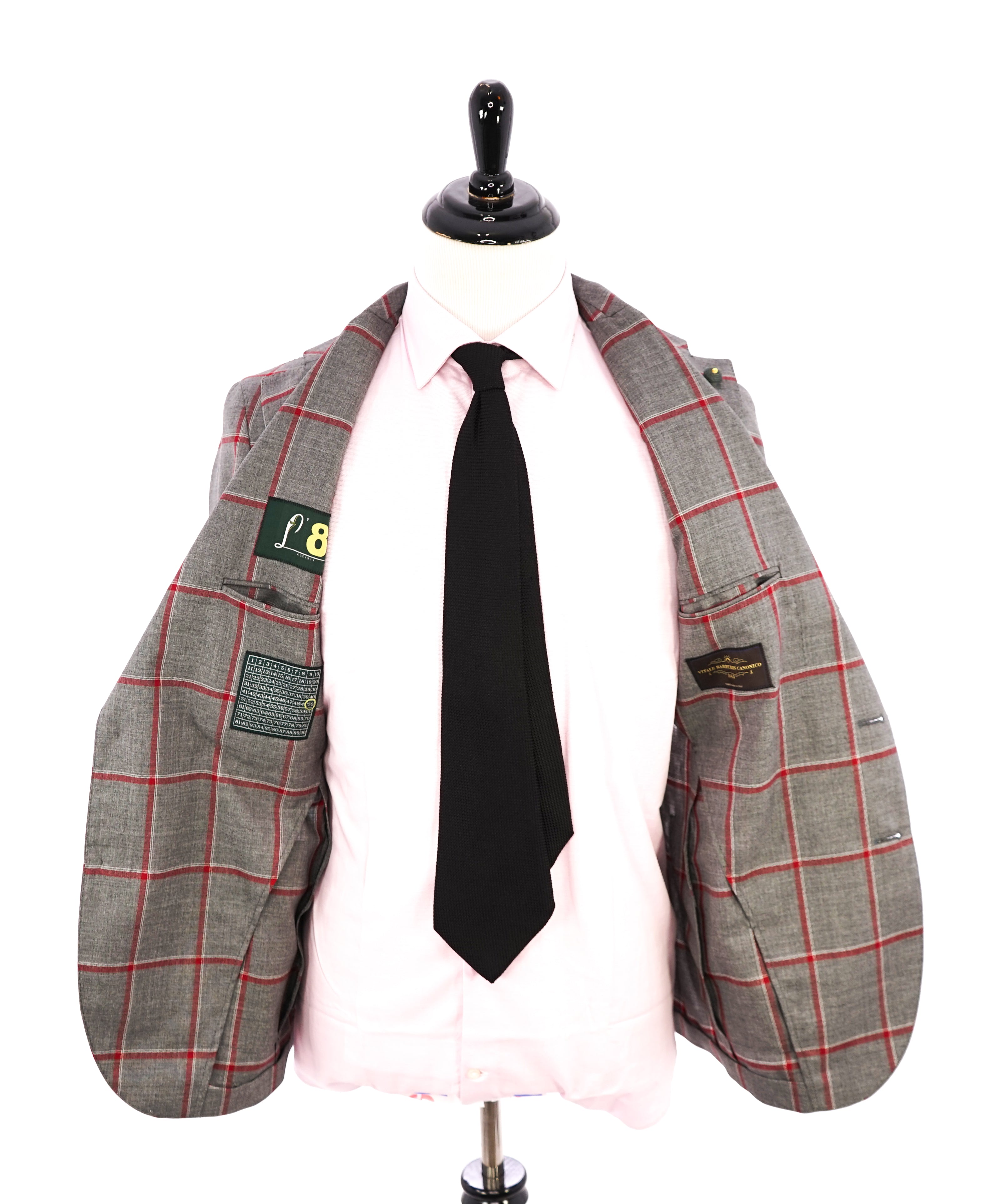L'8 L.B.M. 1911 - Luigi Bianchi BOLD "Vitale Barberis Canonico" Red Gray Suit - 40R