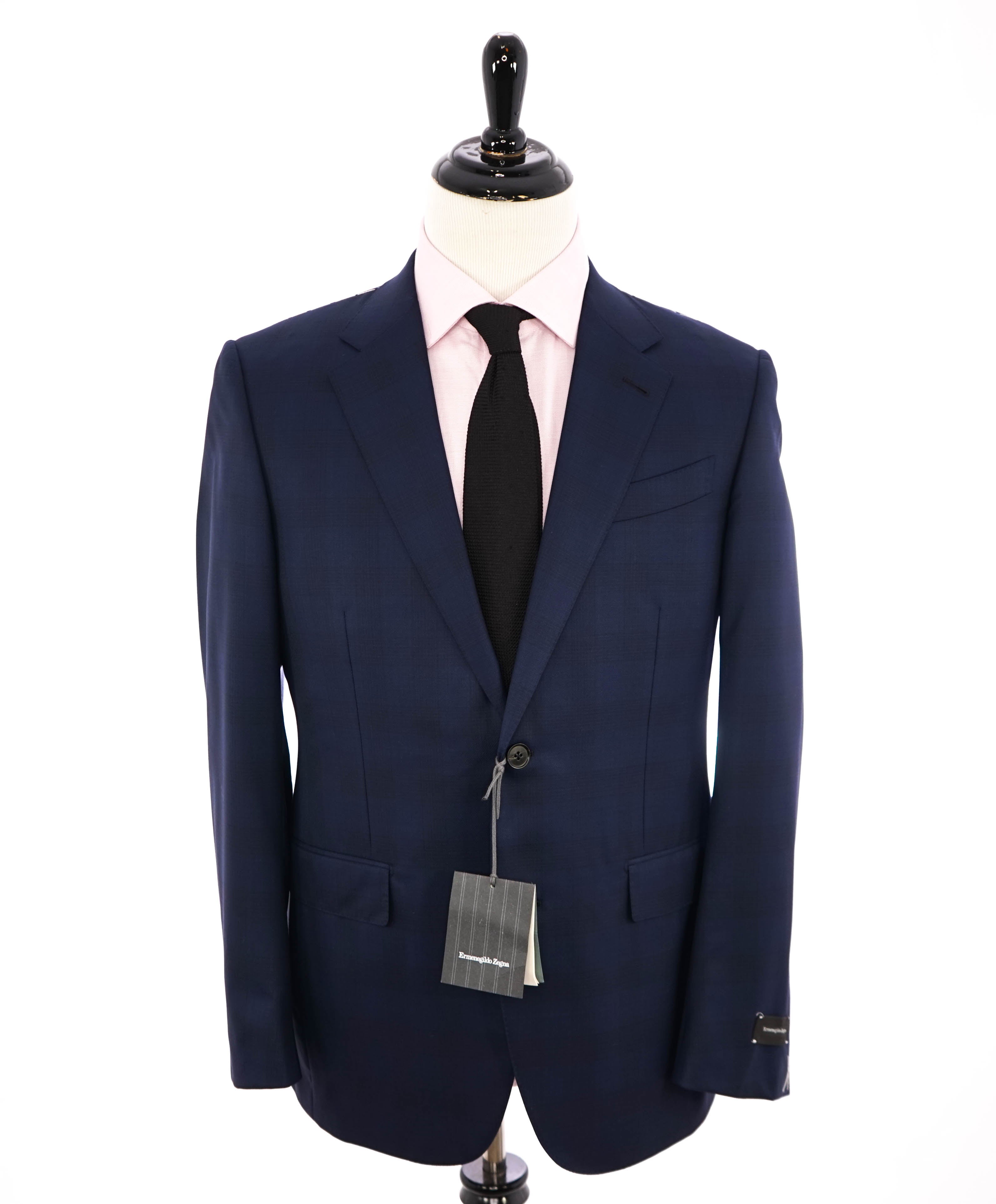 ERMENEGILDO ZEGNA - "15 MILMIL 15" Blue Check Plaid Premium Fabric Suit - 40R