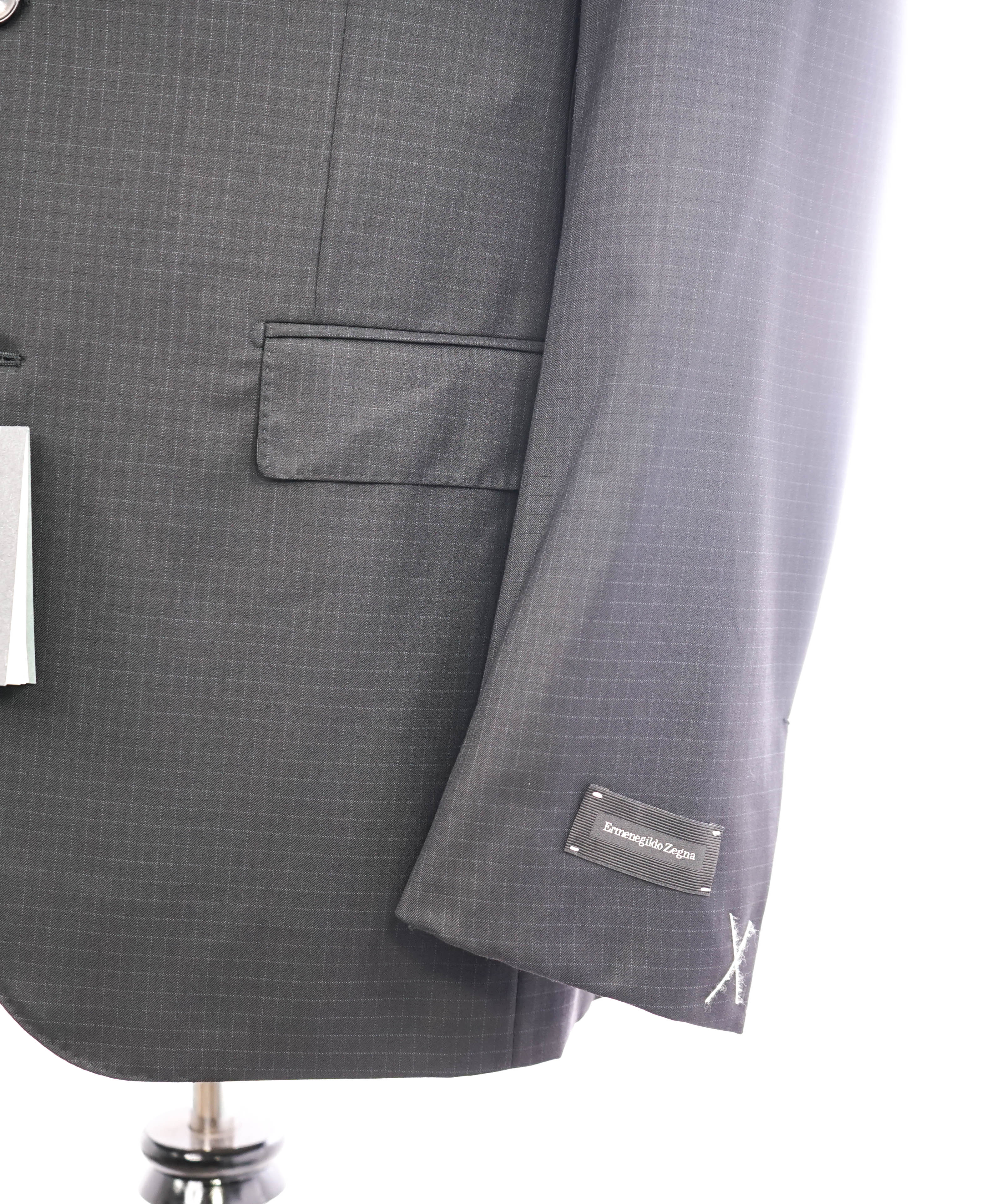 ERMENEGILDO ZEGNA - "15 MILMIL 15" Black Check Plaid Premium Fabric Suit - 40R