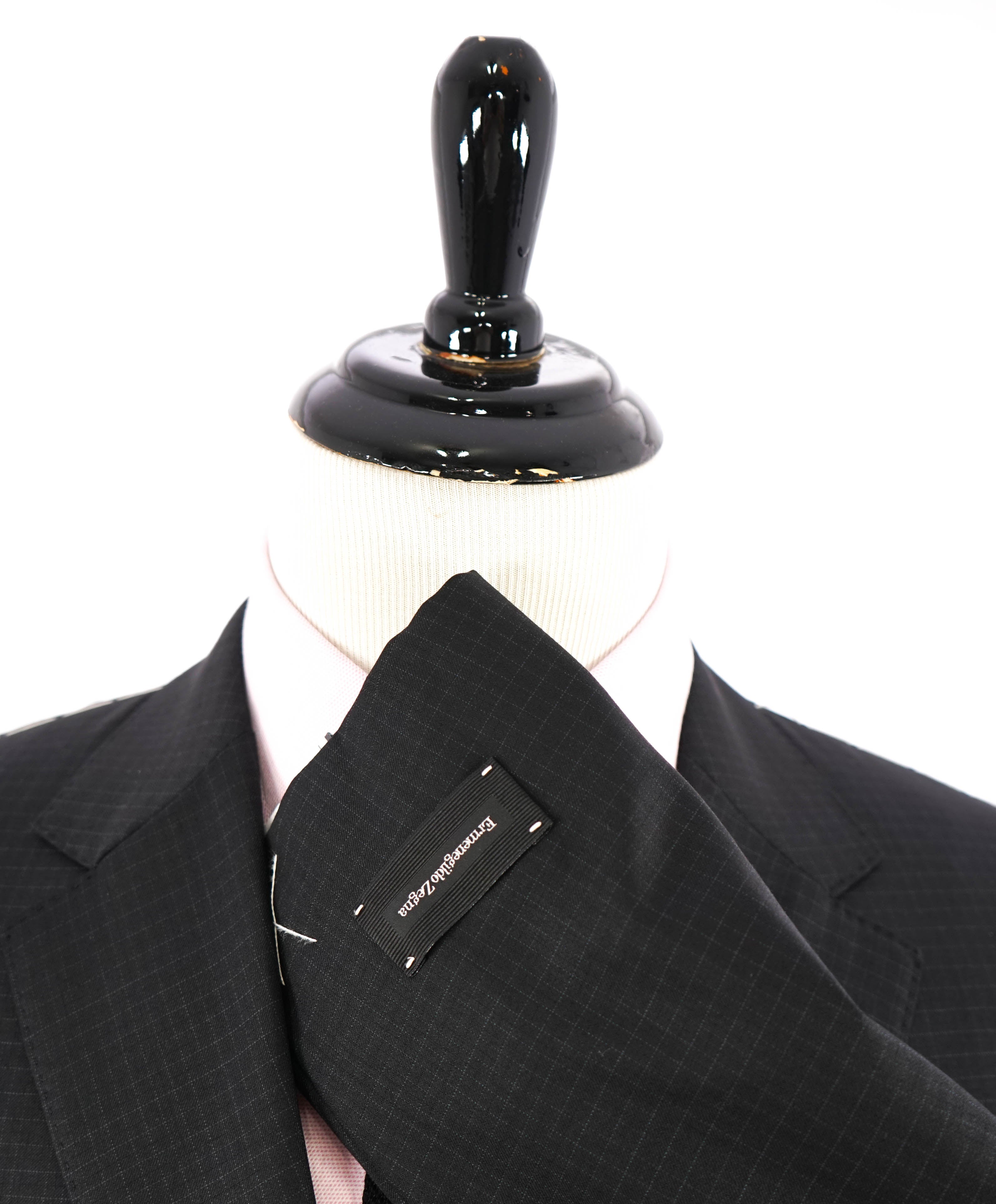 ERMENEGILDO ZEGNA - "15 MILMIL 15" Black Check Plaid Premium Fabric Suit - 40R