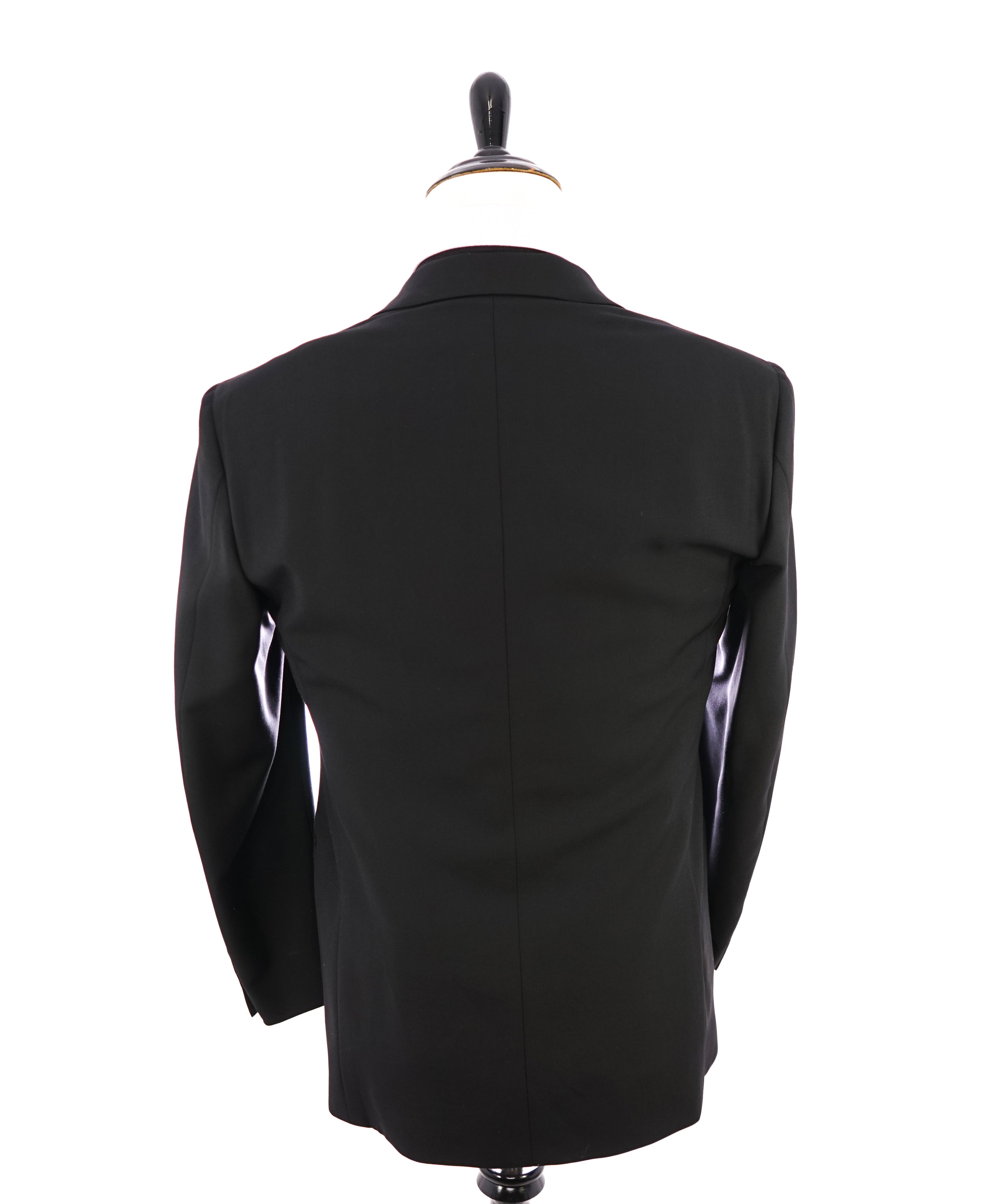 RALPH LAUREN BLUE LABEL "POLO" - Black Tuxedo Suit With Side Tabs - 40R