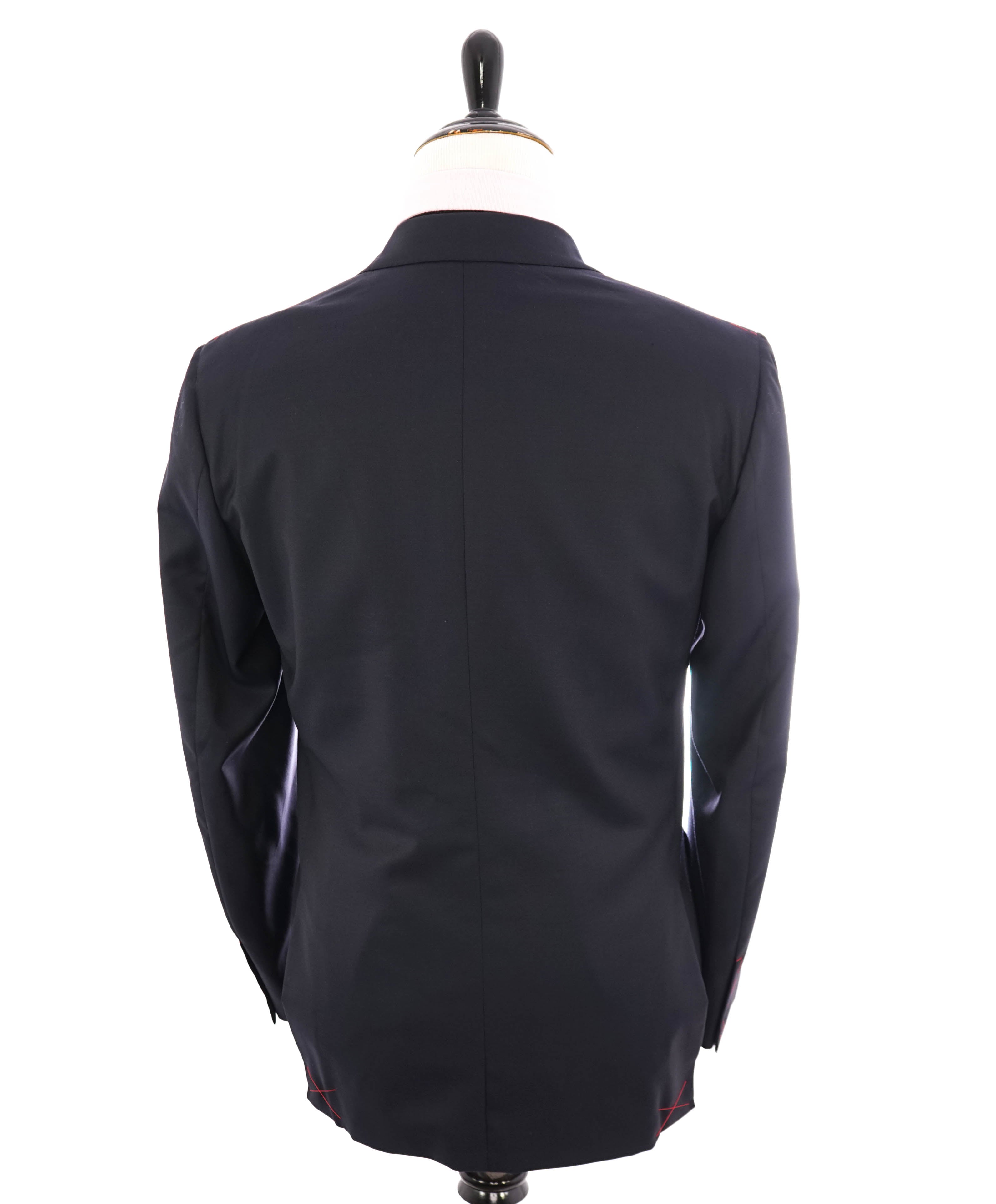 ISAIA - Navy Blue "AQUASPIDER" *CLOSET STAPLE* Coral Pin Suit - 42R